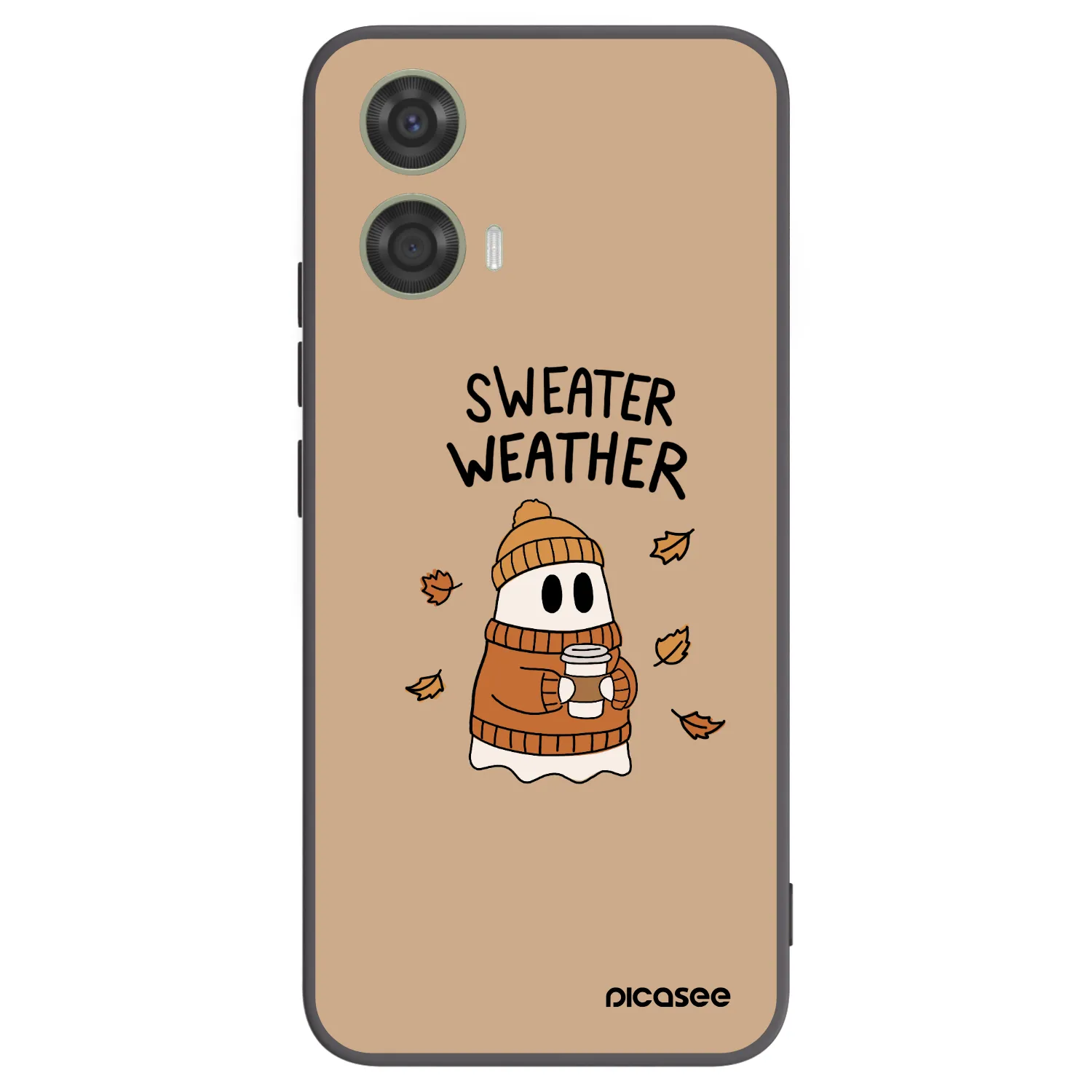 Picasee silikonowe czarne etui na Motorola Moto G24 - Sweater ghost