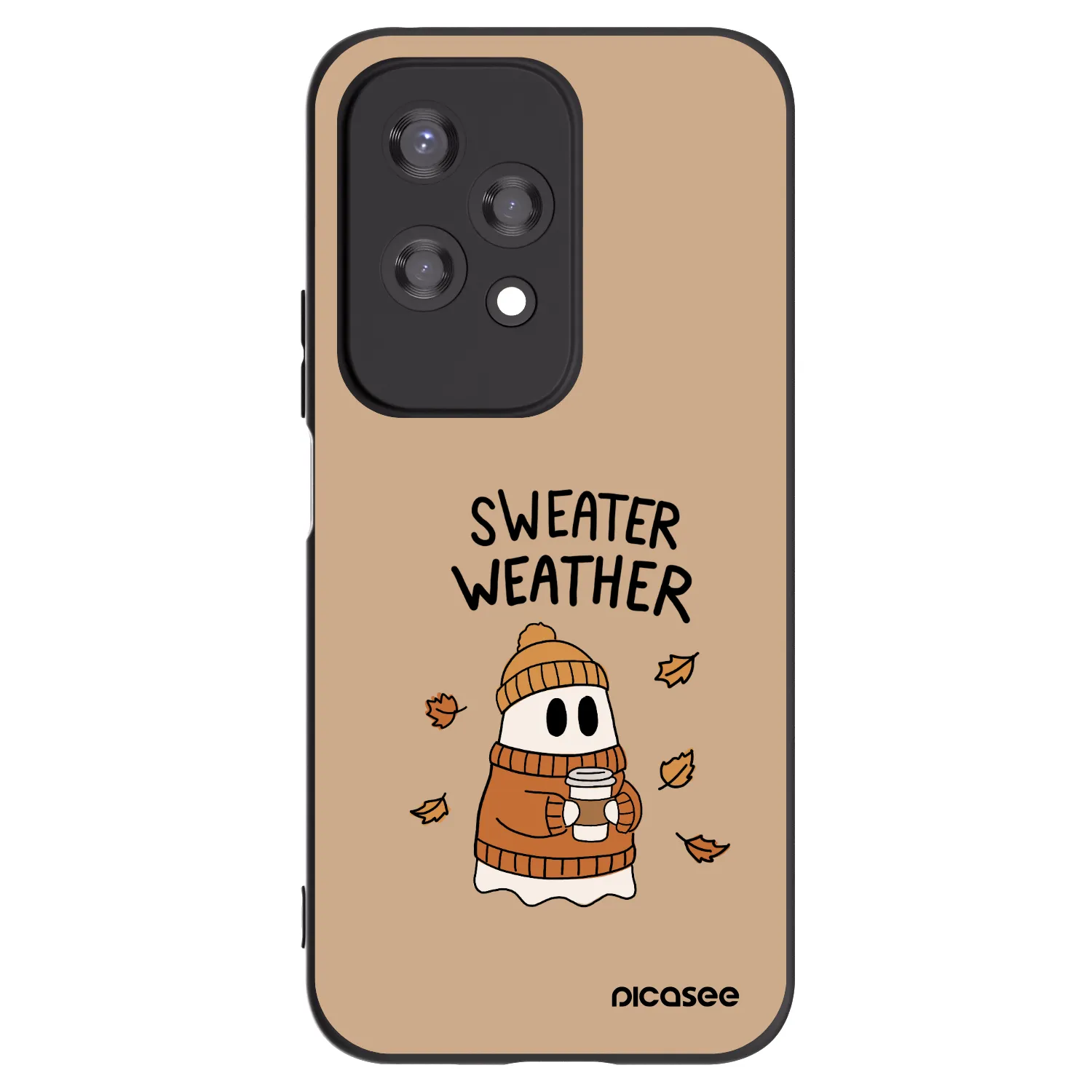 Picasee silikonowe czarne etui na Honor 200 Lite - Sweater ghost