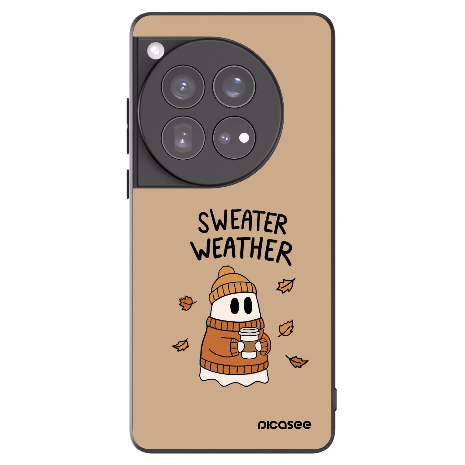 Picasee silikonowe czarne etui na OnePlus 12 5G - Sweater ghost