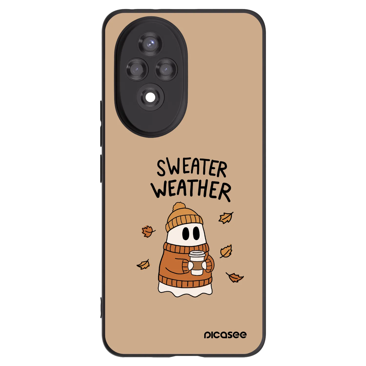 Picasee silikonowe czarne etui na Honor 200 Pro 5G - Sweater ghost