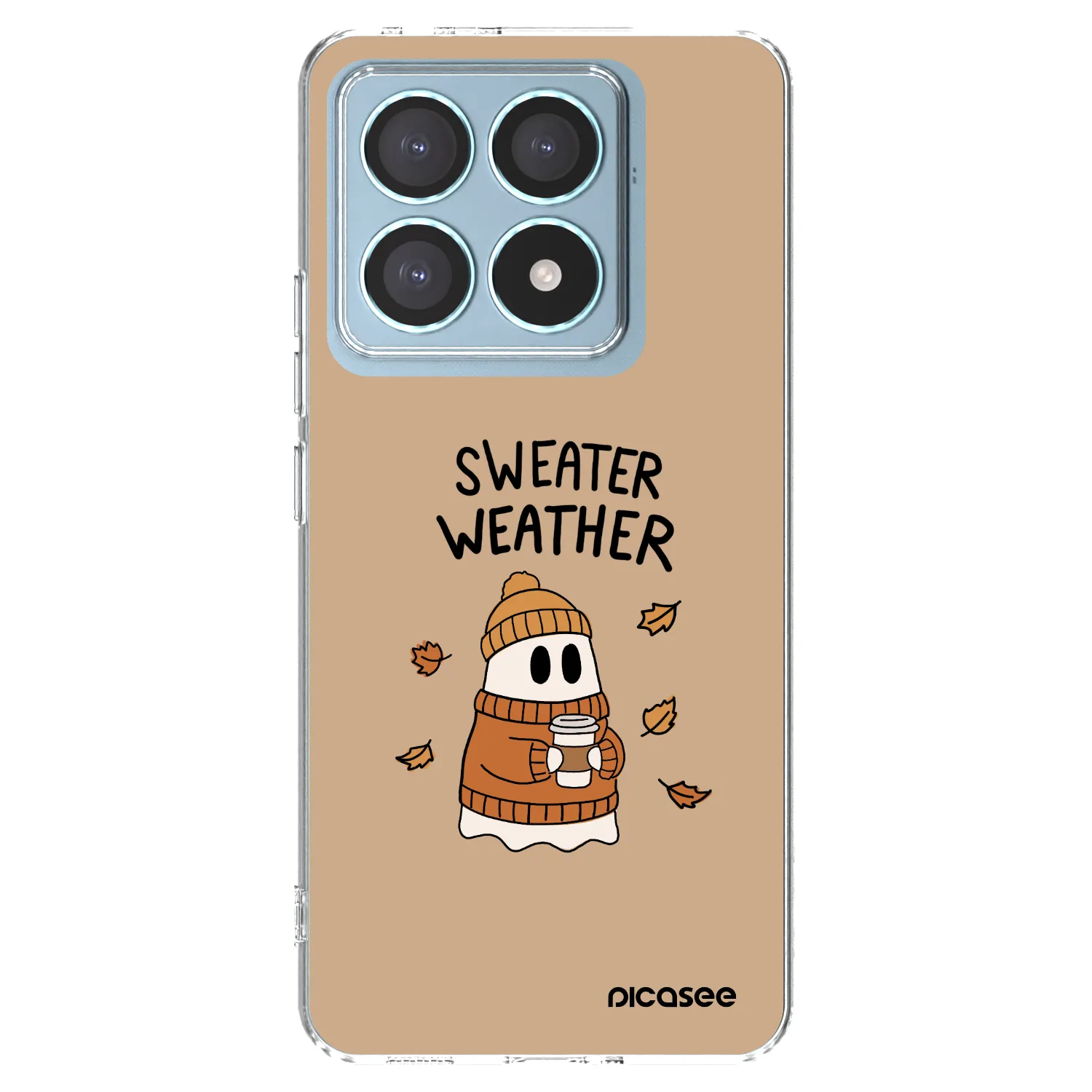 Picasee silikonowe przeźroczyste etui na Xiaomi 14T Pro - Sweater ghost