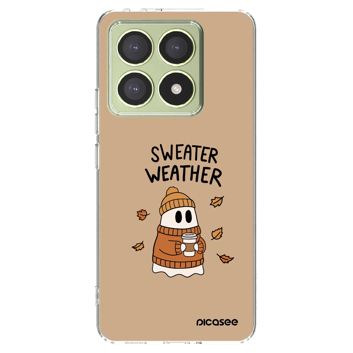 Picasee silikonowe przeźroczyste etui na Xiaomi 14T - Sweater ghost