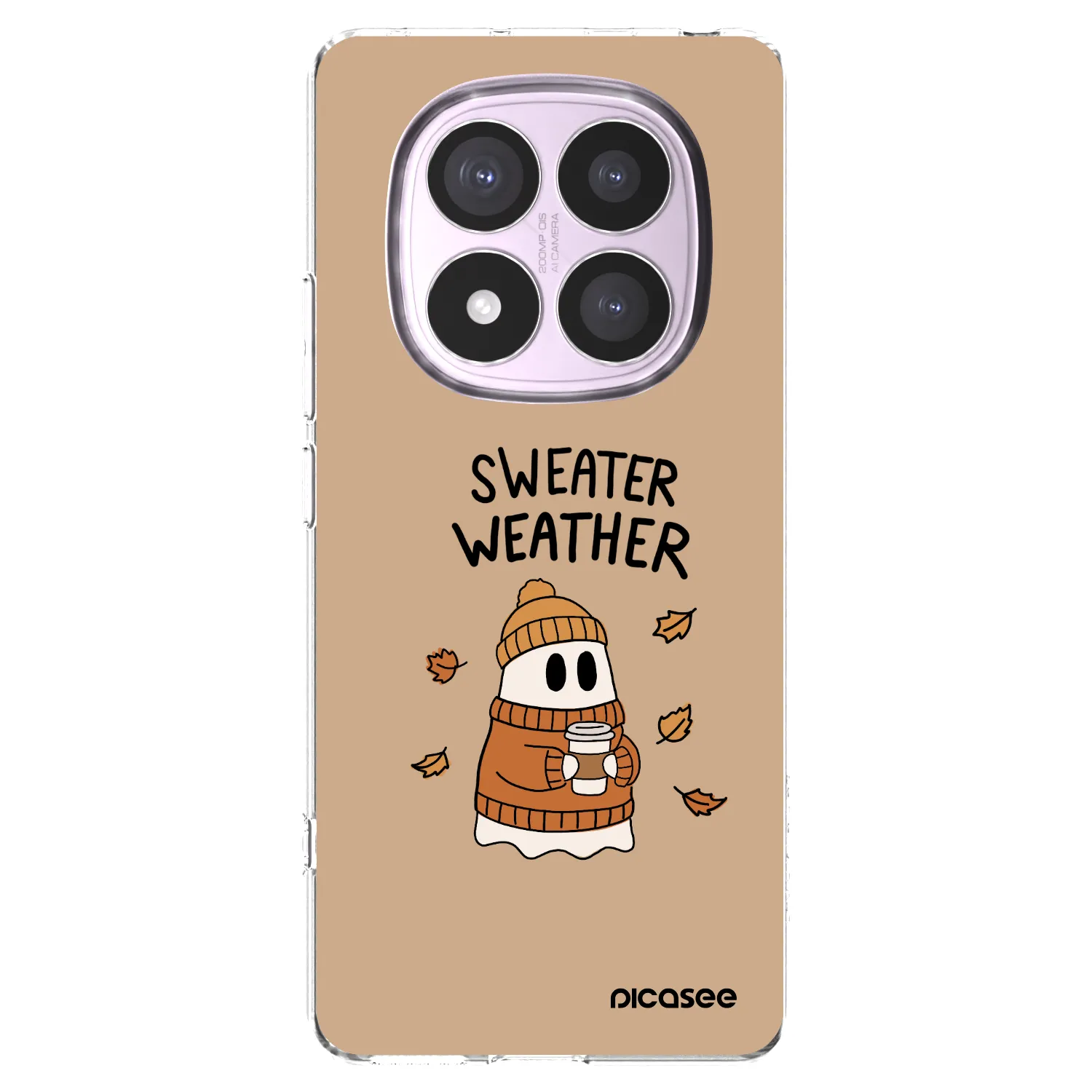 Picasee silikonowe przeźroczyste etui na Xiaomi Redmi Note 14 Pro 5G - Sweater ghost