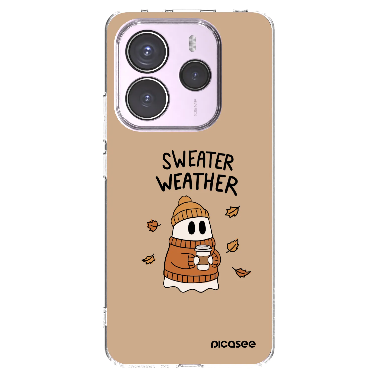 Picasee silikonowe przeźroczyste etui na Xiaomi Redmi Note 14 5G - Sweater ghost