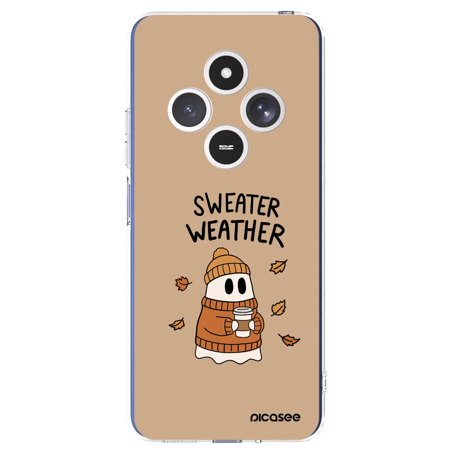 Picasee silikonowe przeźroczyste etui na Xiaomi Redmi 14C - Sweater ghost