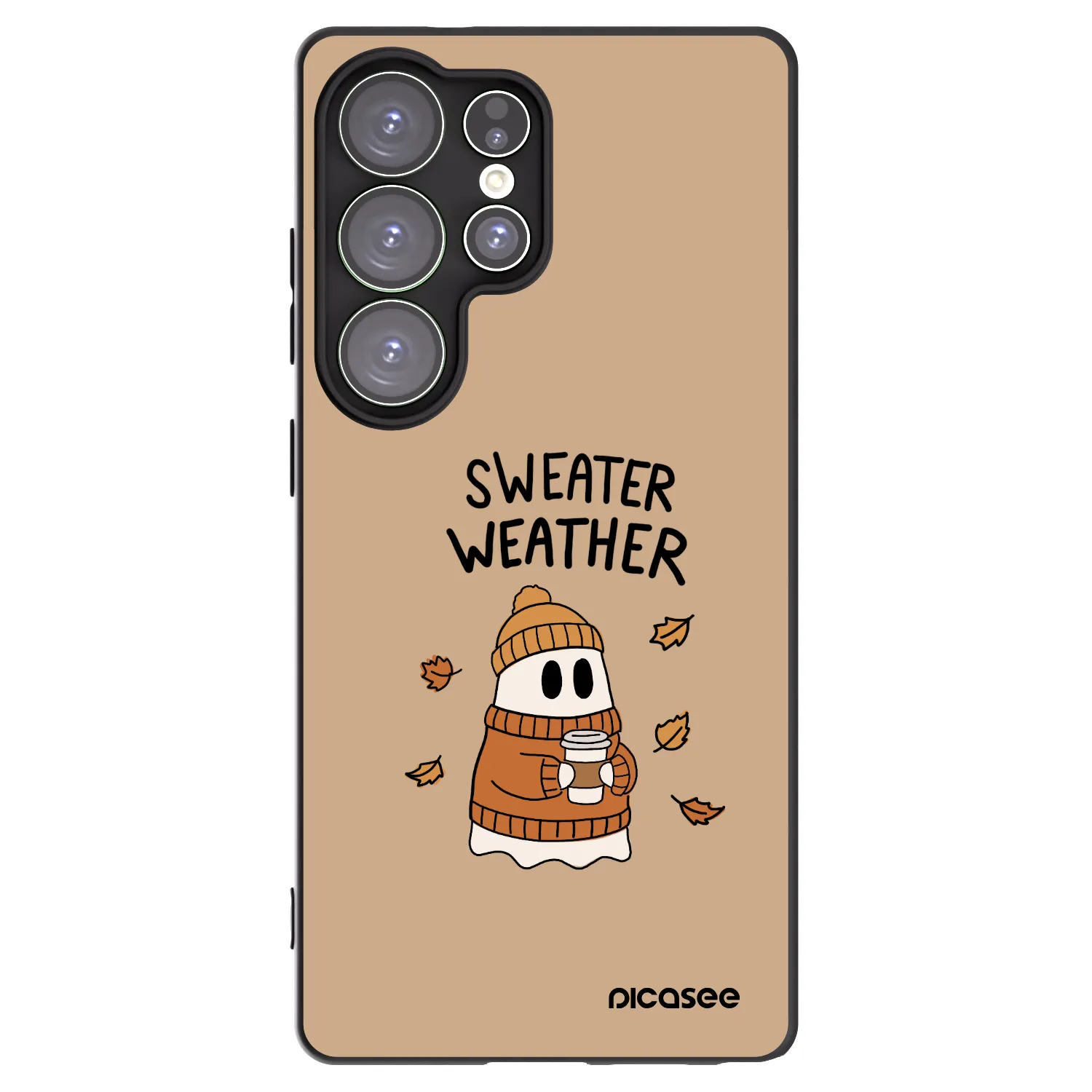 Picasee silikonowe czarne etui na Samsung Galaxy S25 Ultra 5G - Sweater ghost