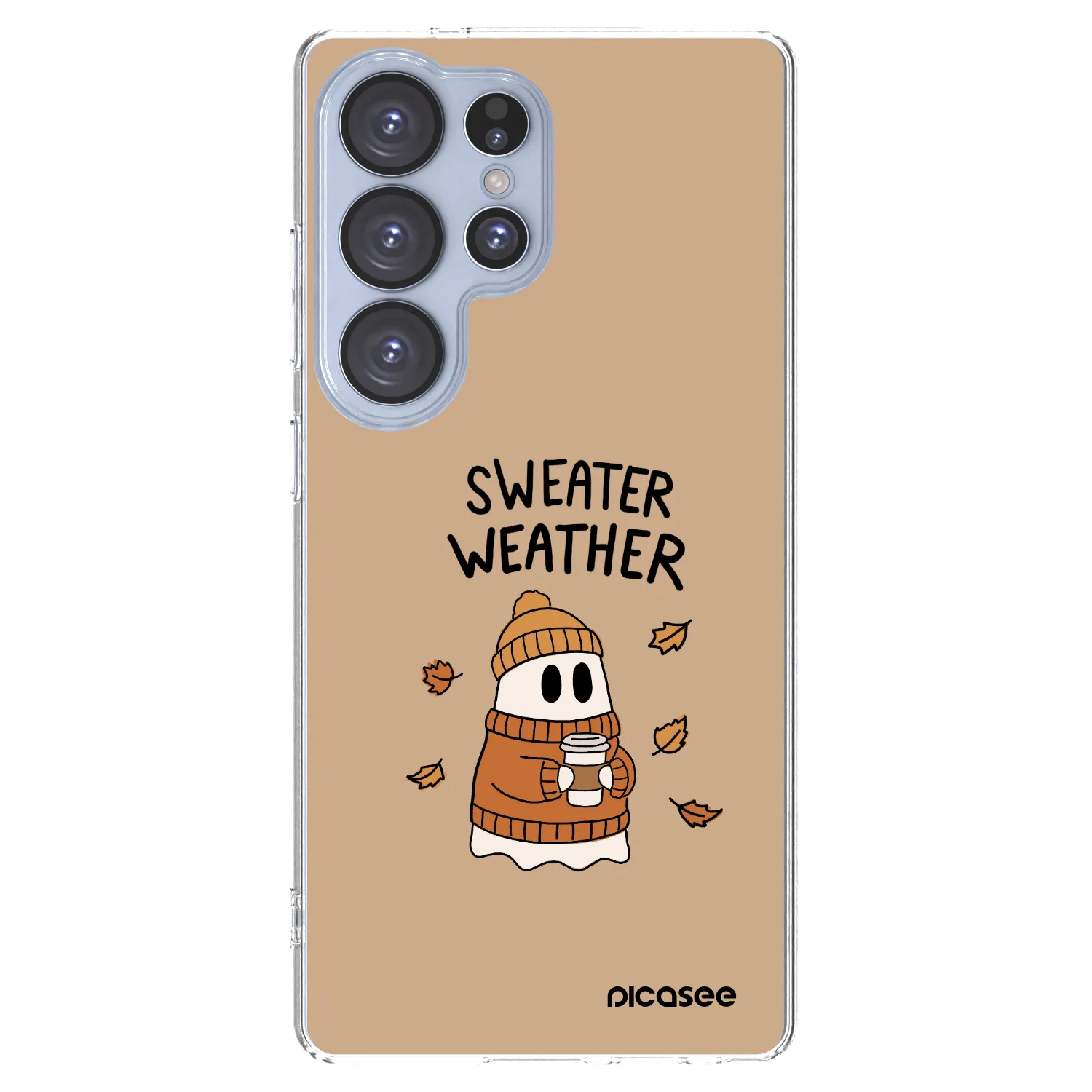Picasee silikonowe przeźroczyste etui na Samsung Galaxy S25 Ultra 5G - Sweater ghost