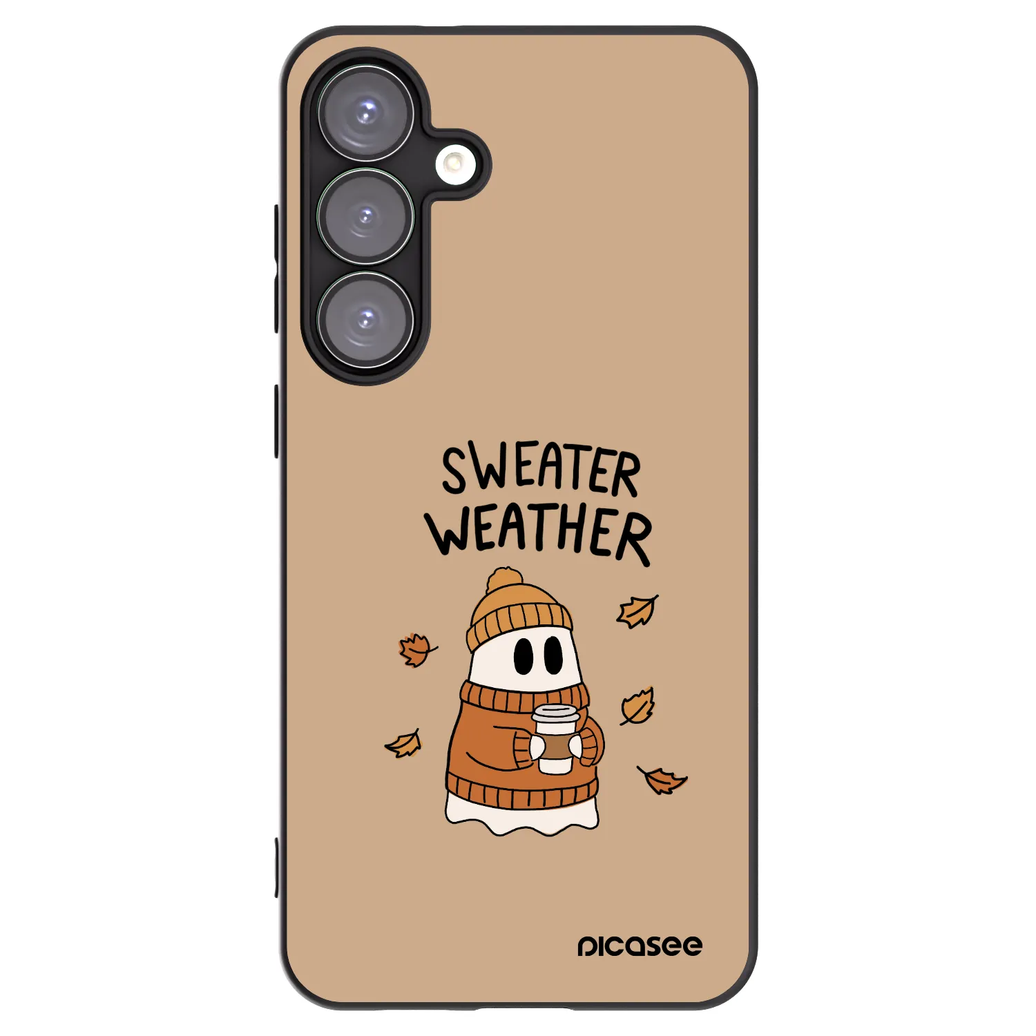 Picasee silikonowe czarne etui na Samsung Galaxy S25+ 5G - Sweater ghost