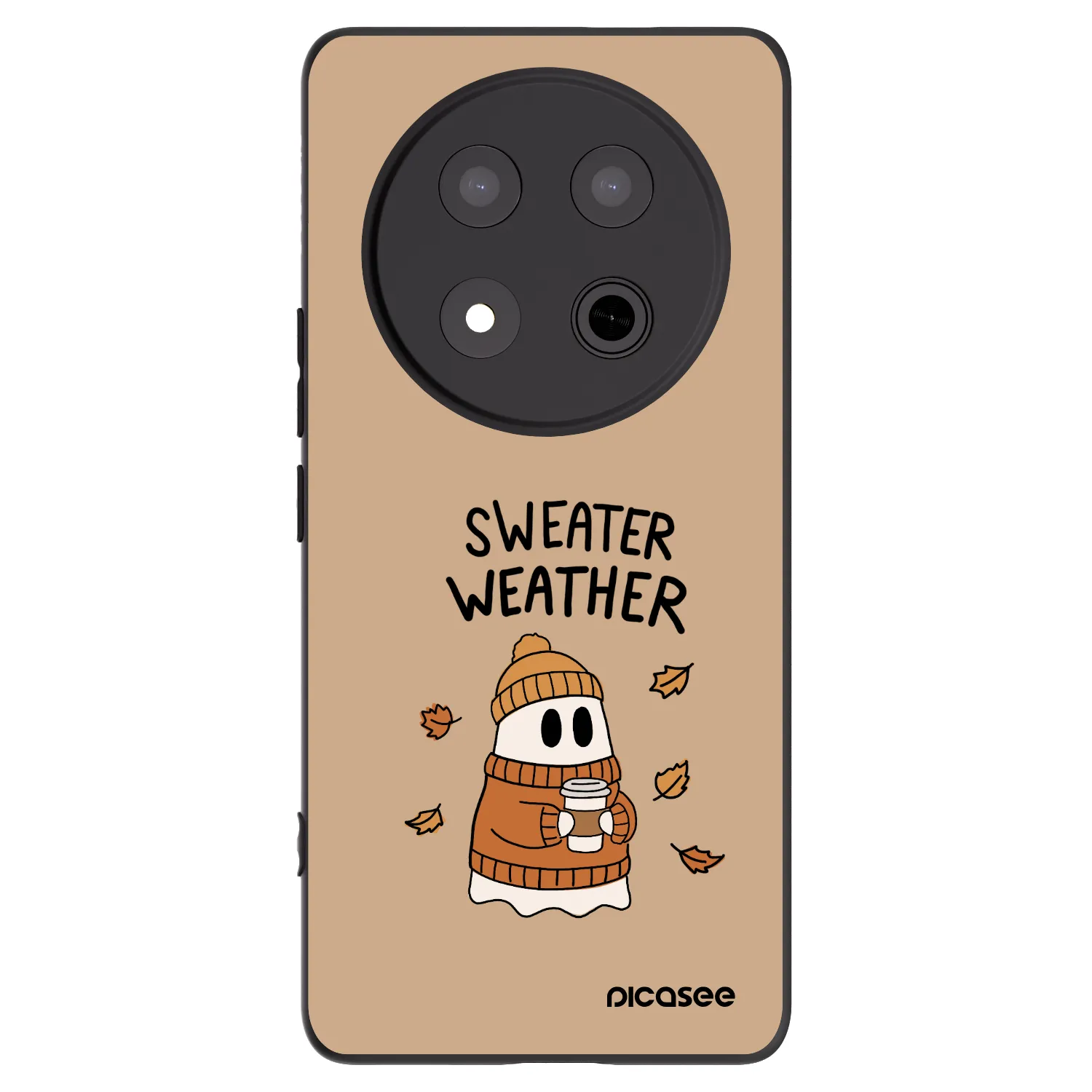 Picasee silikonowe czarne etui na Honor Magic7 Lite 5G - Sweater ghost