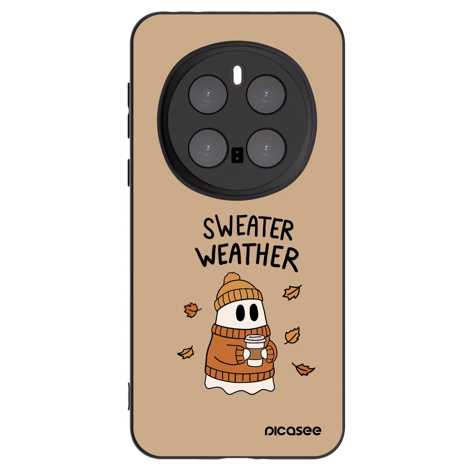Picasee silikonowe czarne etui na Honor Magic7 Pro 5G - Sweater ghost