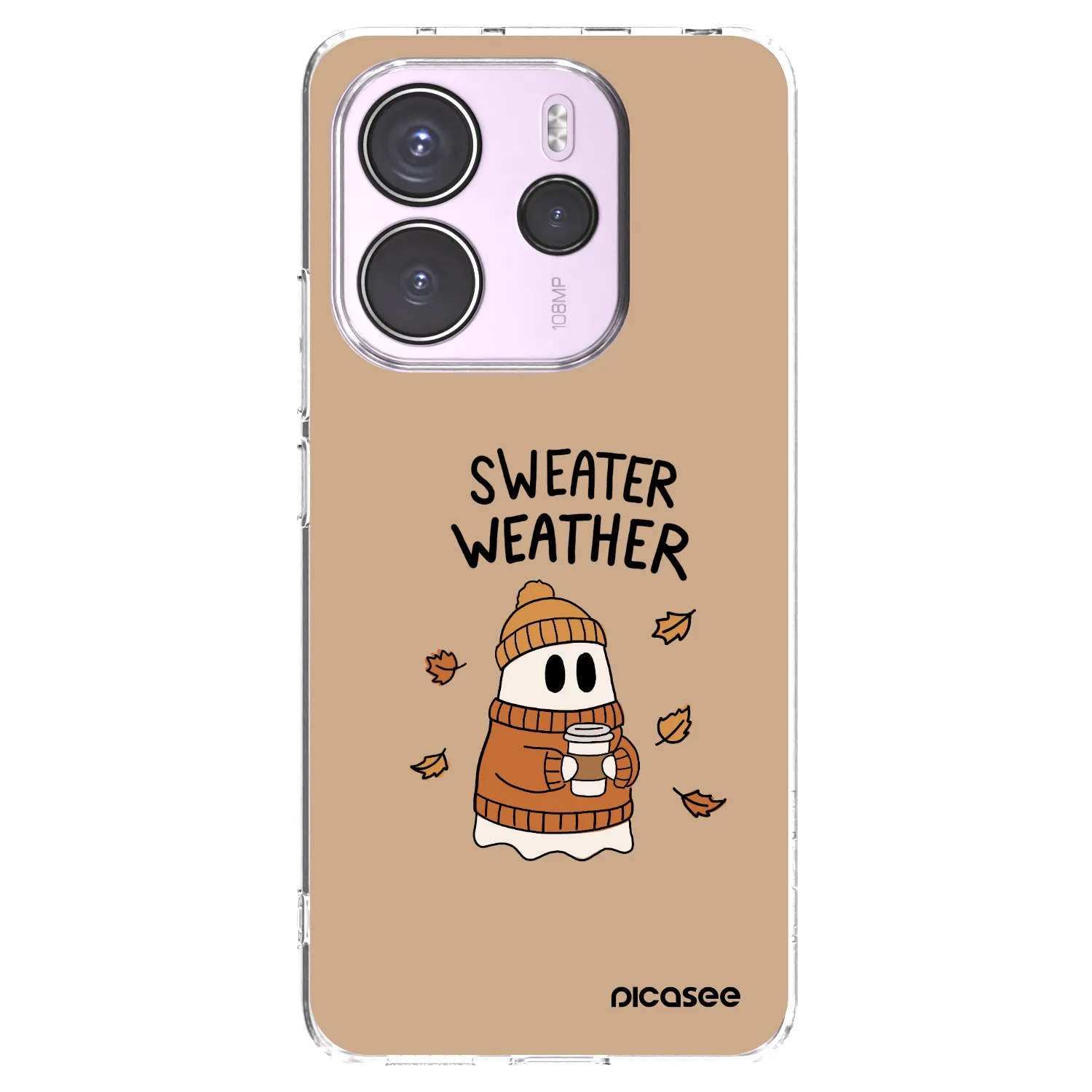 Picasee silikonowe przeźroczyste etui na Xiaomi Redmi Note 14 4G - Sweater ghost
