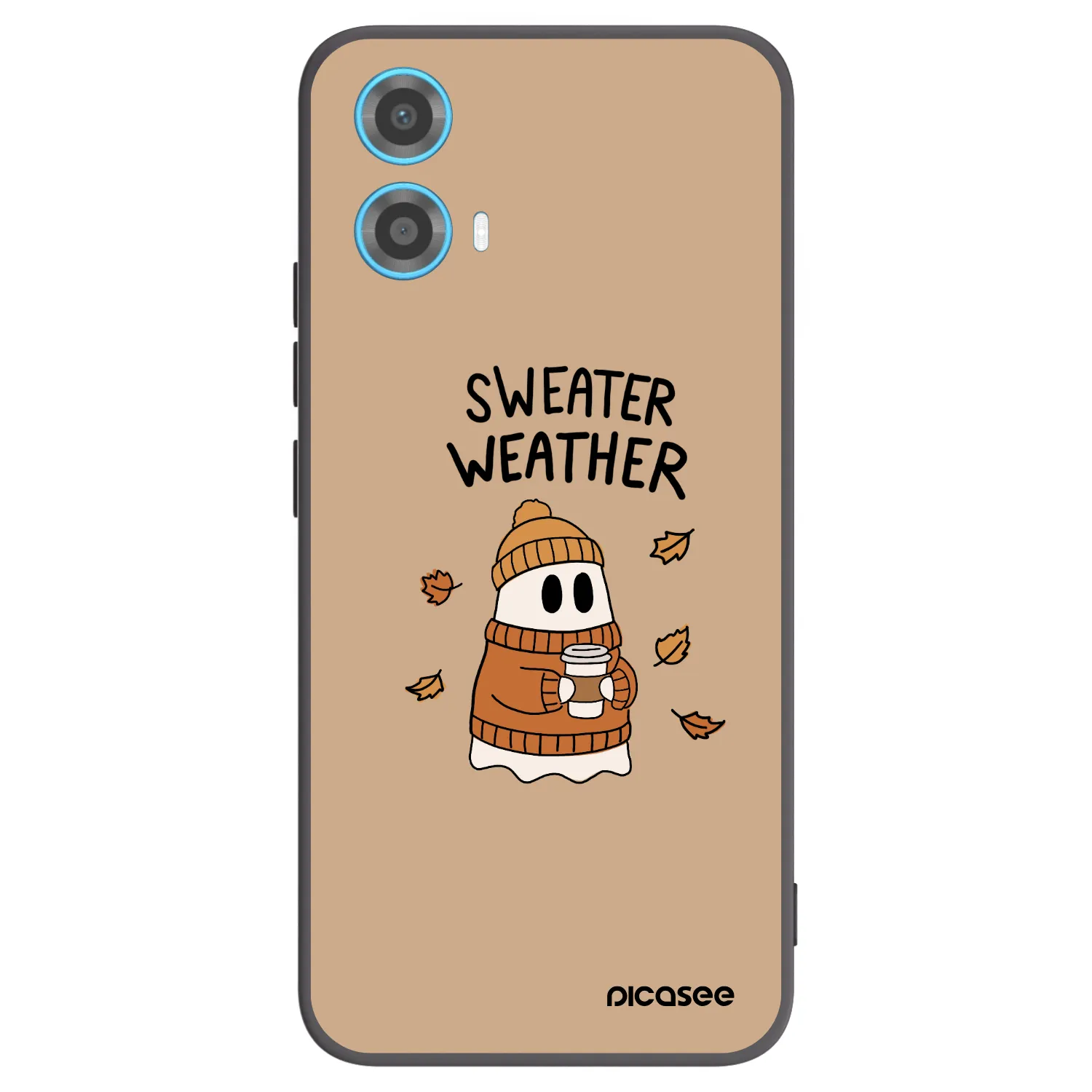 Picasee silikonowe czarne etui na Motorola Moto G34 5G - Sweater ghost