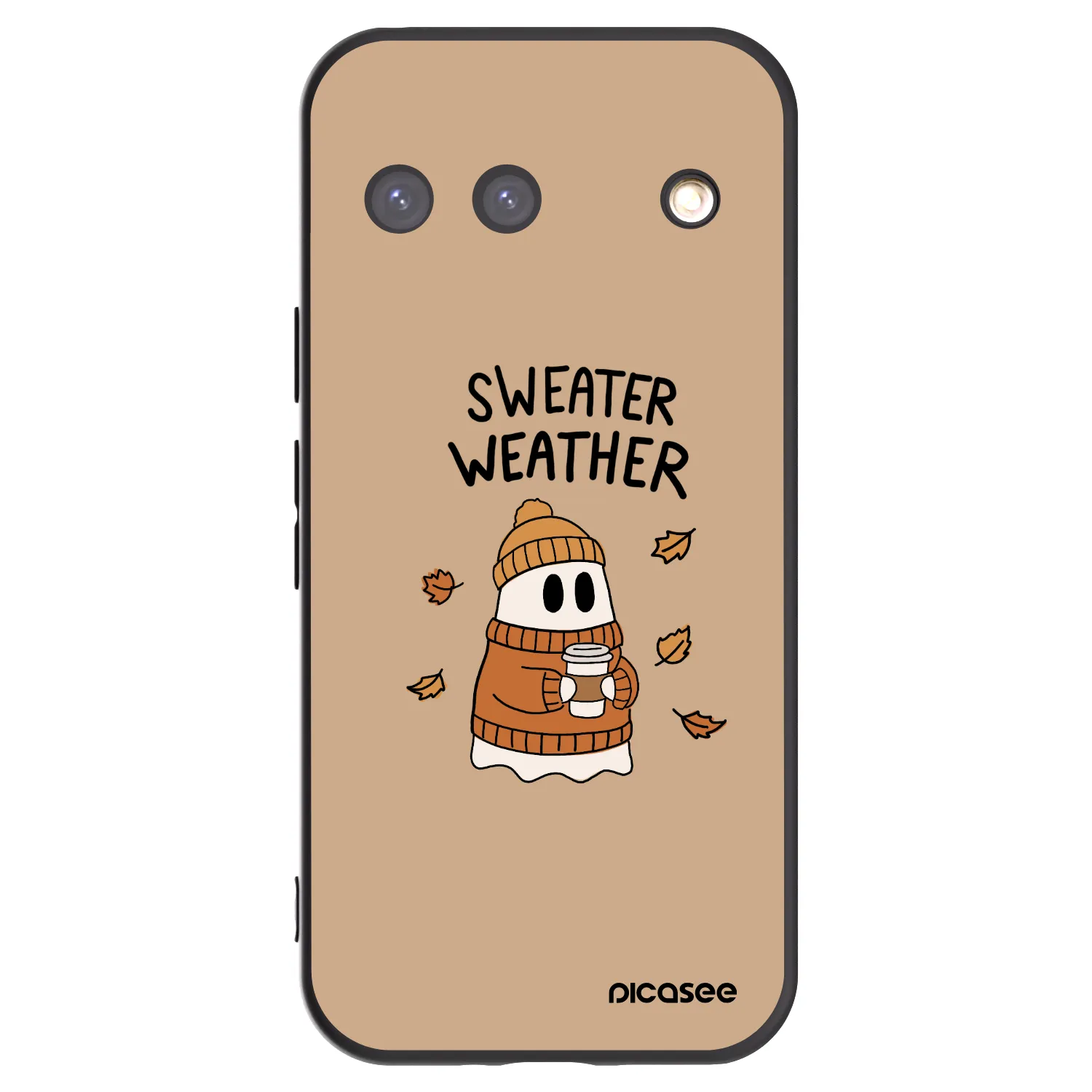 Picasee silikonowe czarne etui na Google Pixel 9 - Sweater ghost