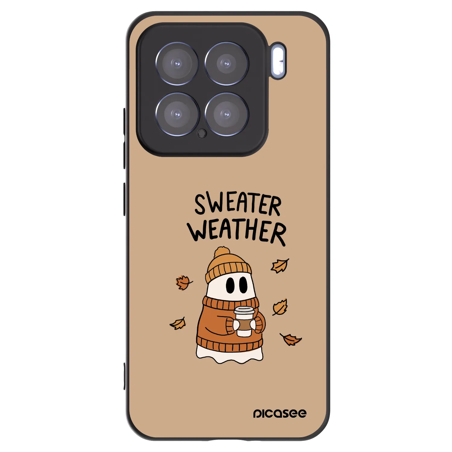 Picasee silikonowe czarne etui na Xiaomi 15 - Sweater ghost