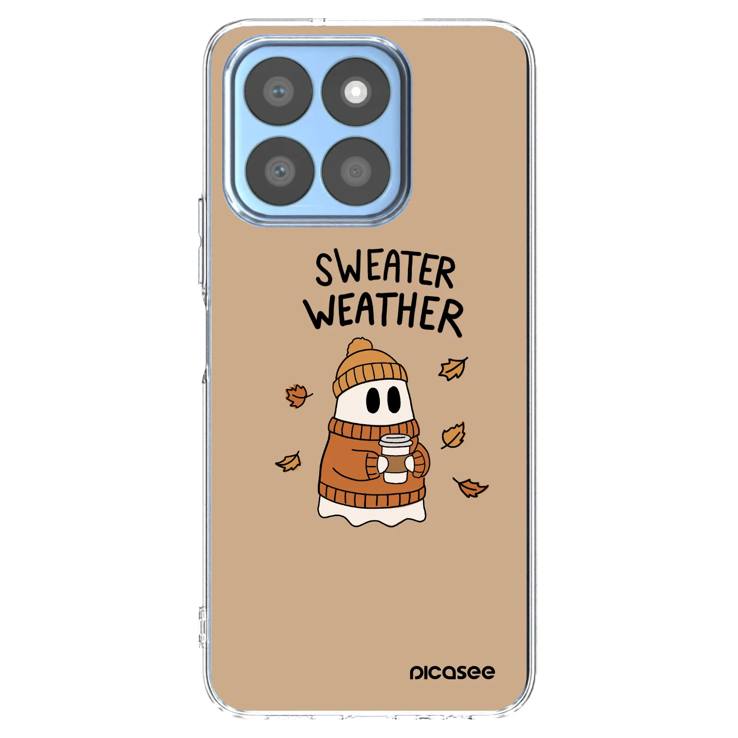 Picasee silikonowe przeźroczyste etui na Honor X8c - Sweater ghost