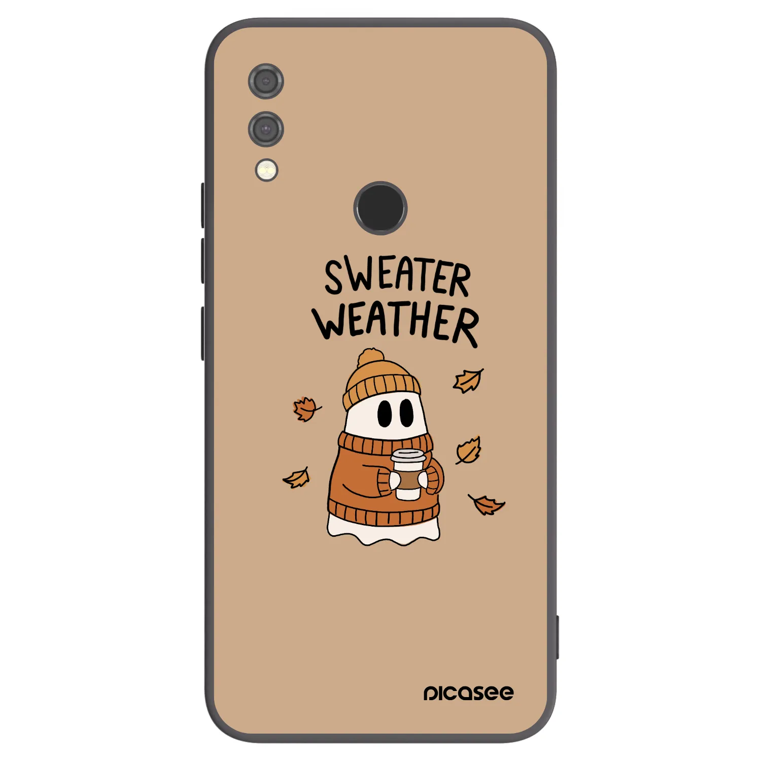 Picasee silikonowe czarne etui na Xiaomi Redmi Note 7 - Sweater ghost