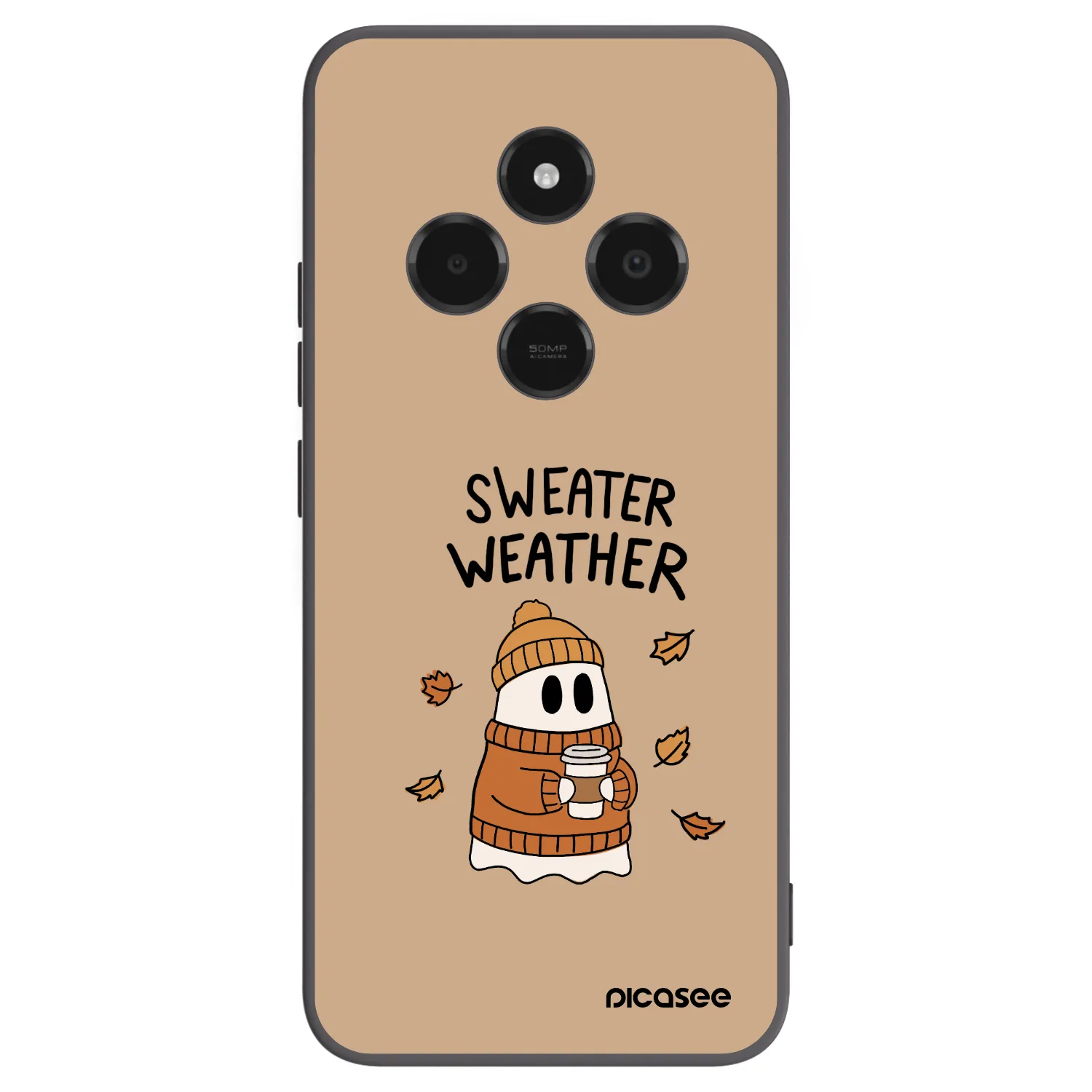 Picasee silikonowe czarne etui na Xiaomi Poco C75 - Sweater ghost