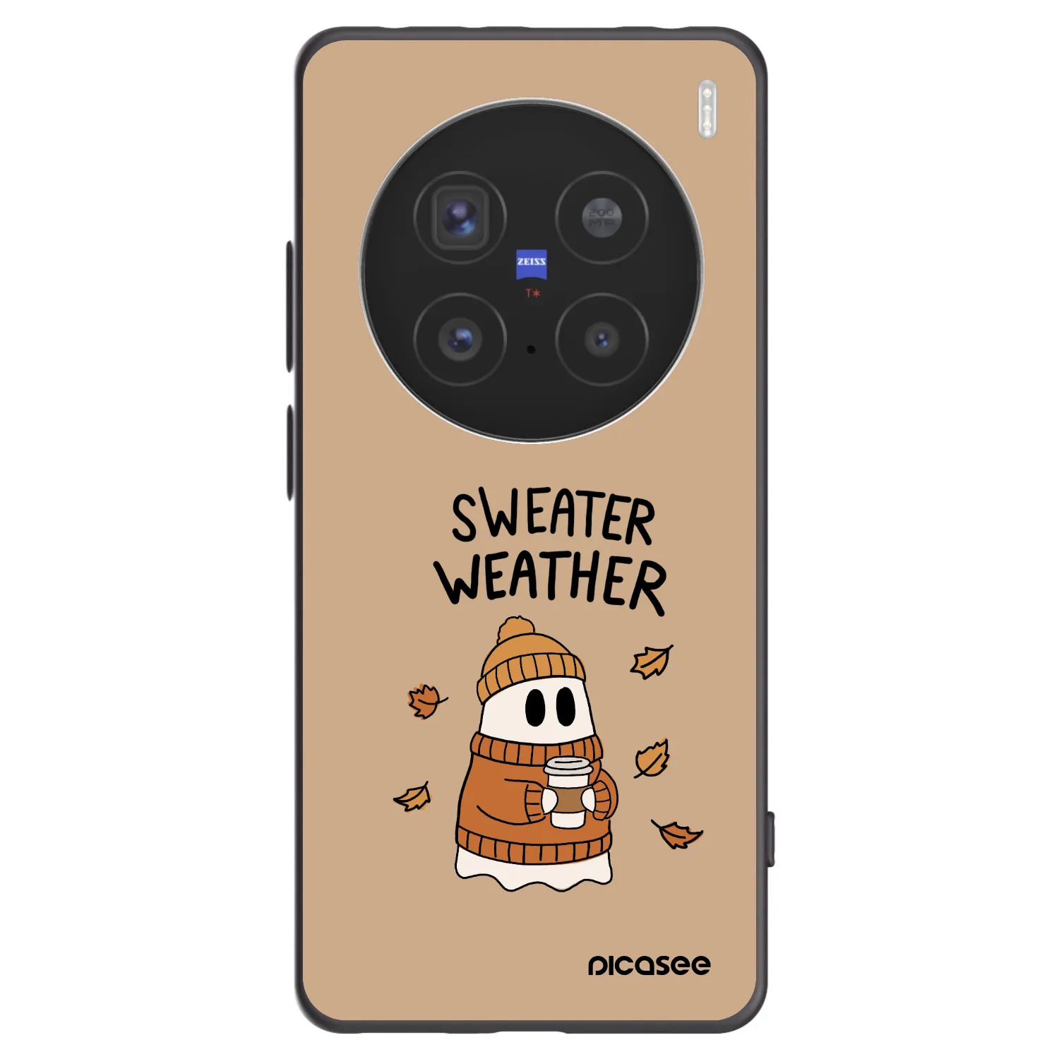 Picasee silikonowe czarne etui na Vivo X200 Pro - Sweater ghost