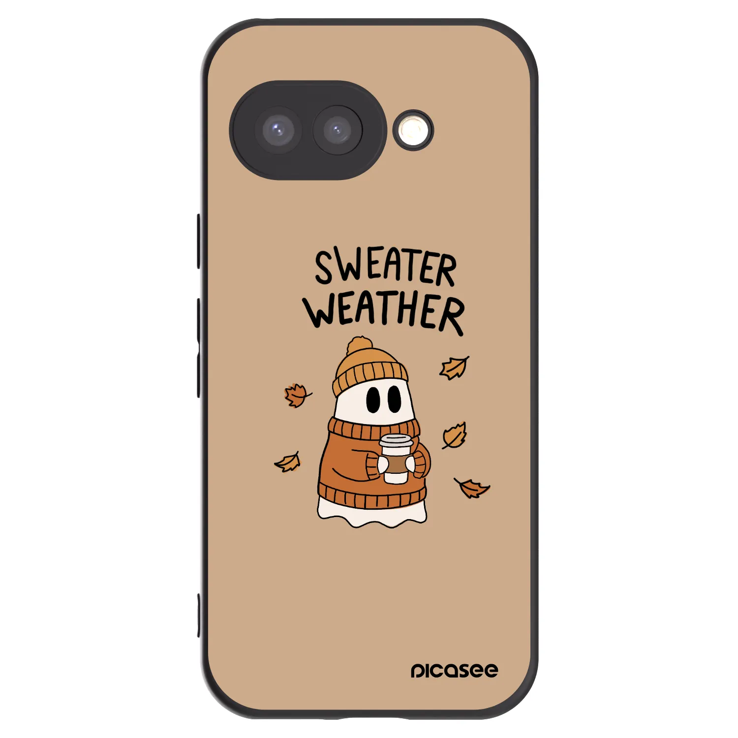 Picasee silikonowe czarne etui na Google Pixel 9a - Sweater ghost