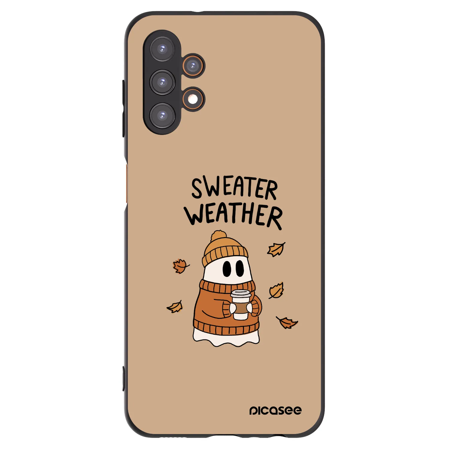 Picasee silikonowe czarne etui na Samsung Galaxy A13 5G - Sweater ghost