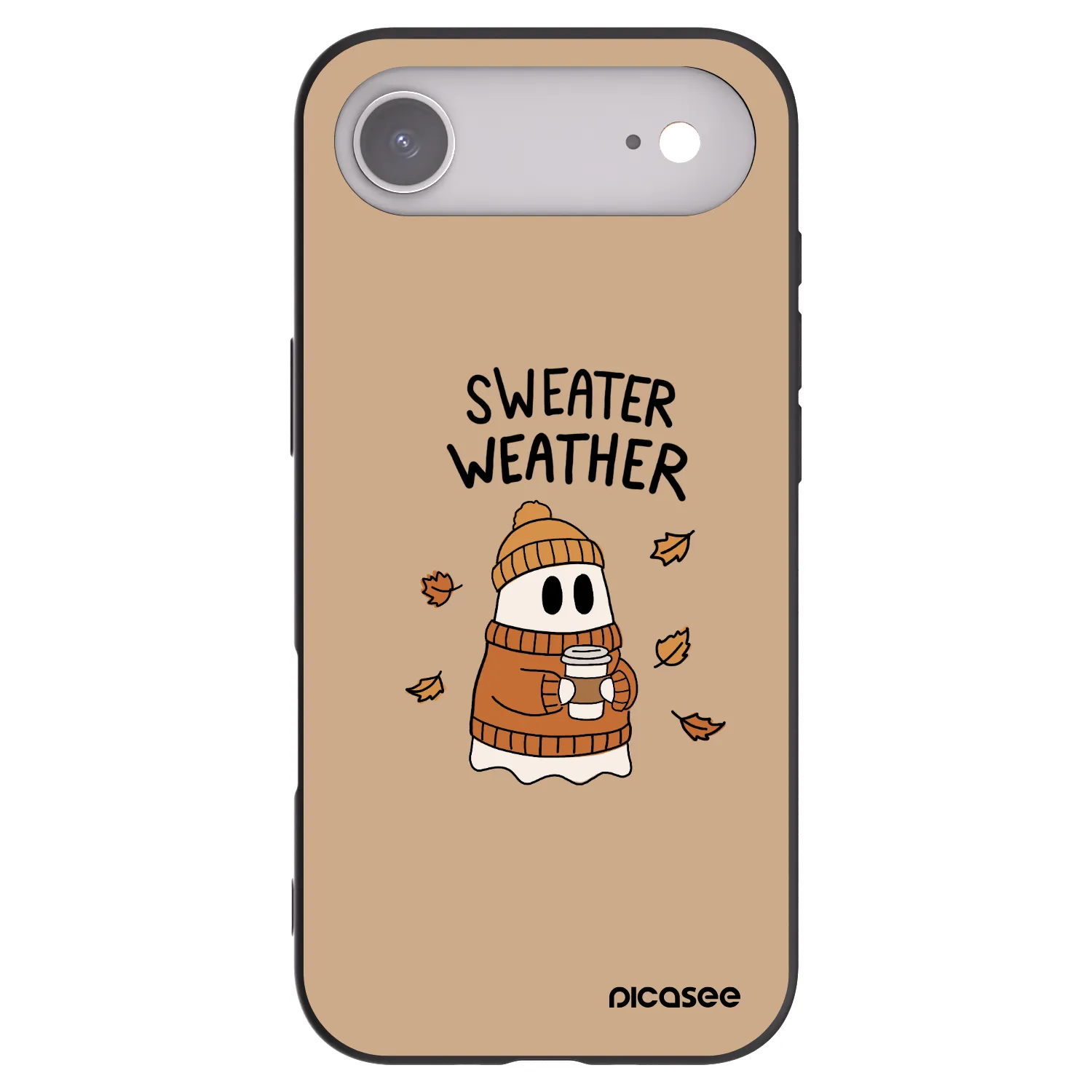 Picasee silikonowe czarne etui na Apple iPhone Air - Sweater ghost