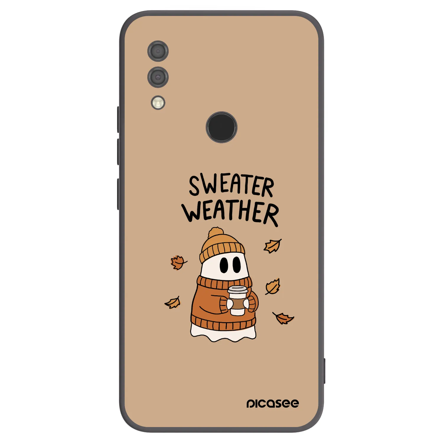 Picasee silikonowe czarne etui na Xiaomi Redmi 7 - Sweater ghost