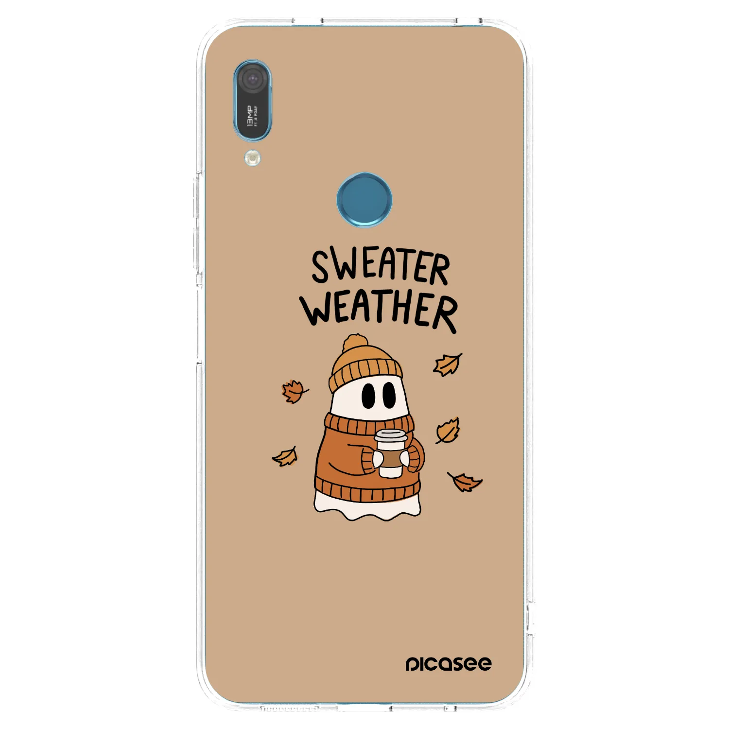 Picasee silikonowe przeźroczyste etui na Huawei Y6 2019 - Sweater ghost