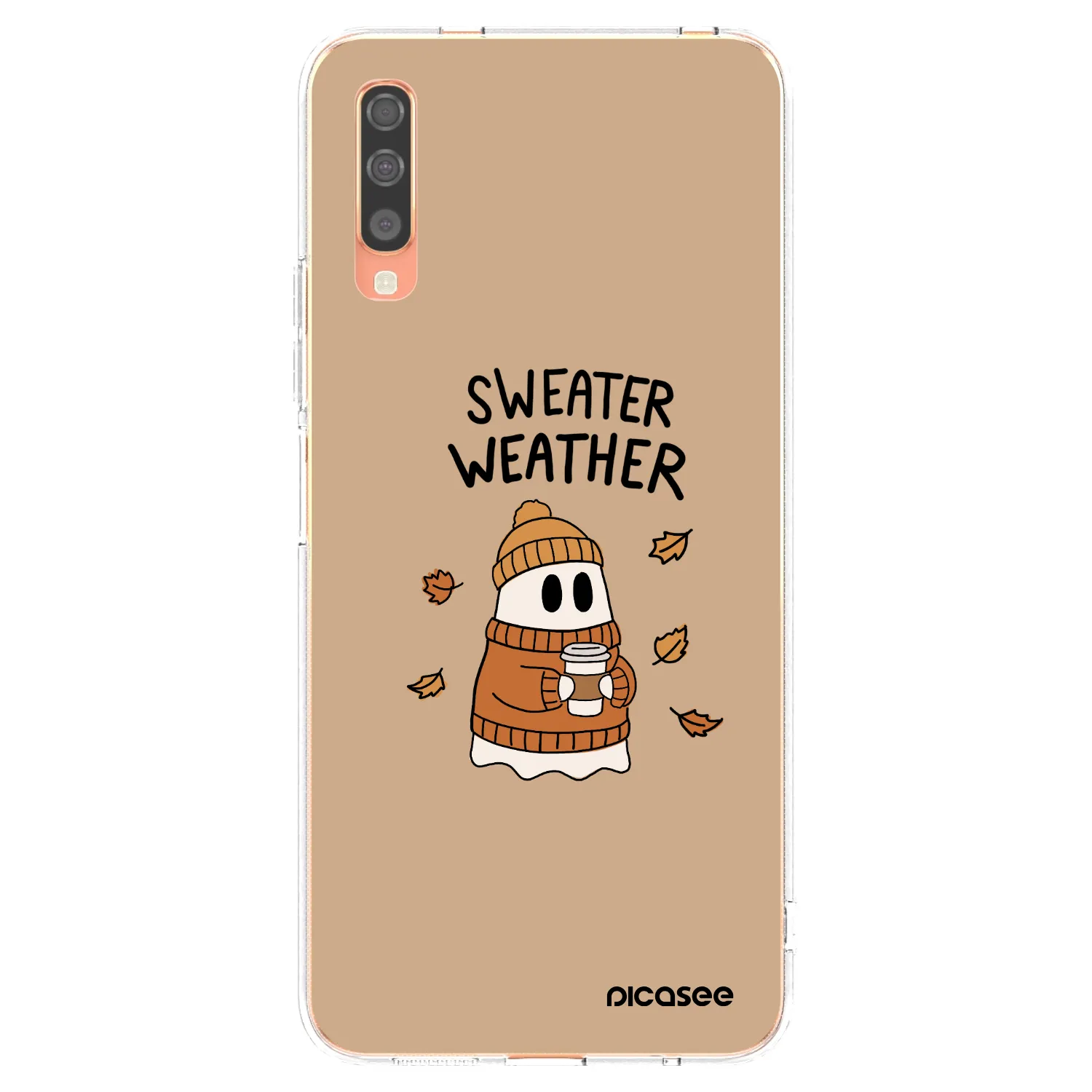 Picasee silikonowe przeźroczyste etui na Samsung Galaxy A70 A705F - Sweater ghost