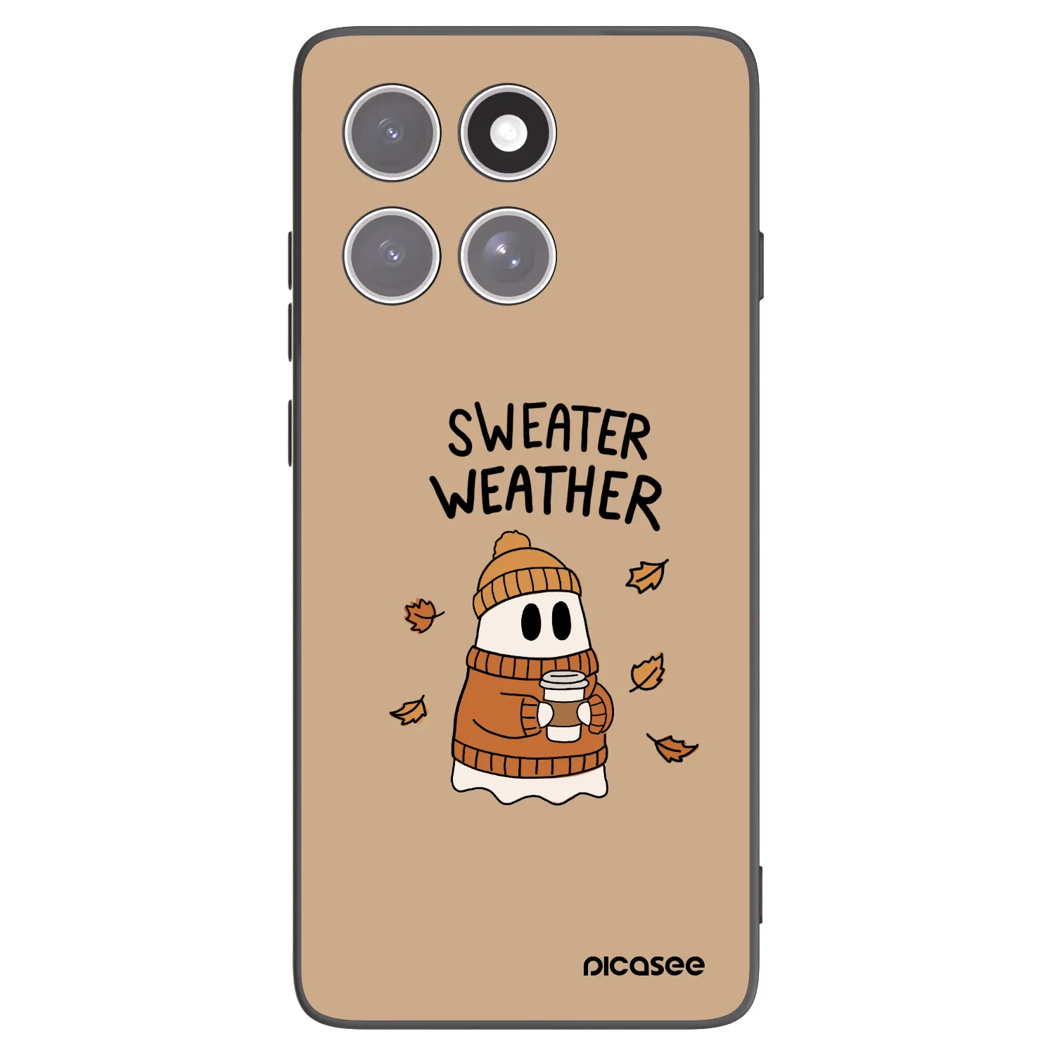 Picasee silikonowe czarne etui na Motorola Edge 60 Pro - Sweater ghost