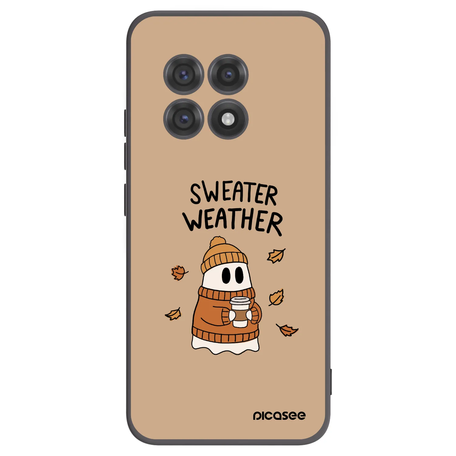 Picasee silikonowe czarne etui na OnePlus 13R 5G - Sweater ghost