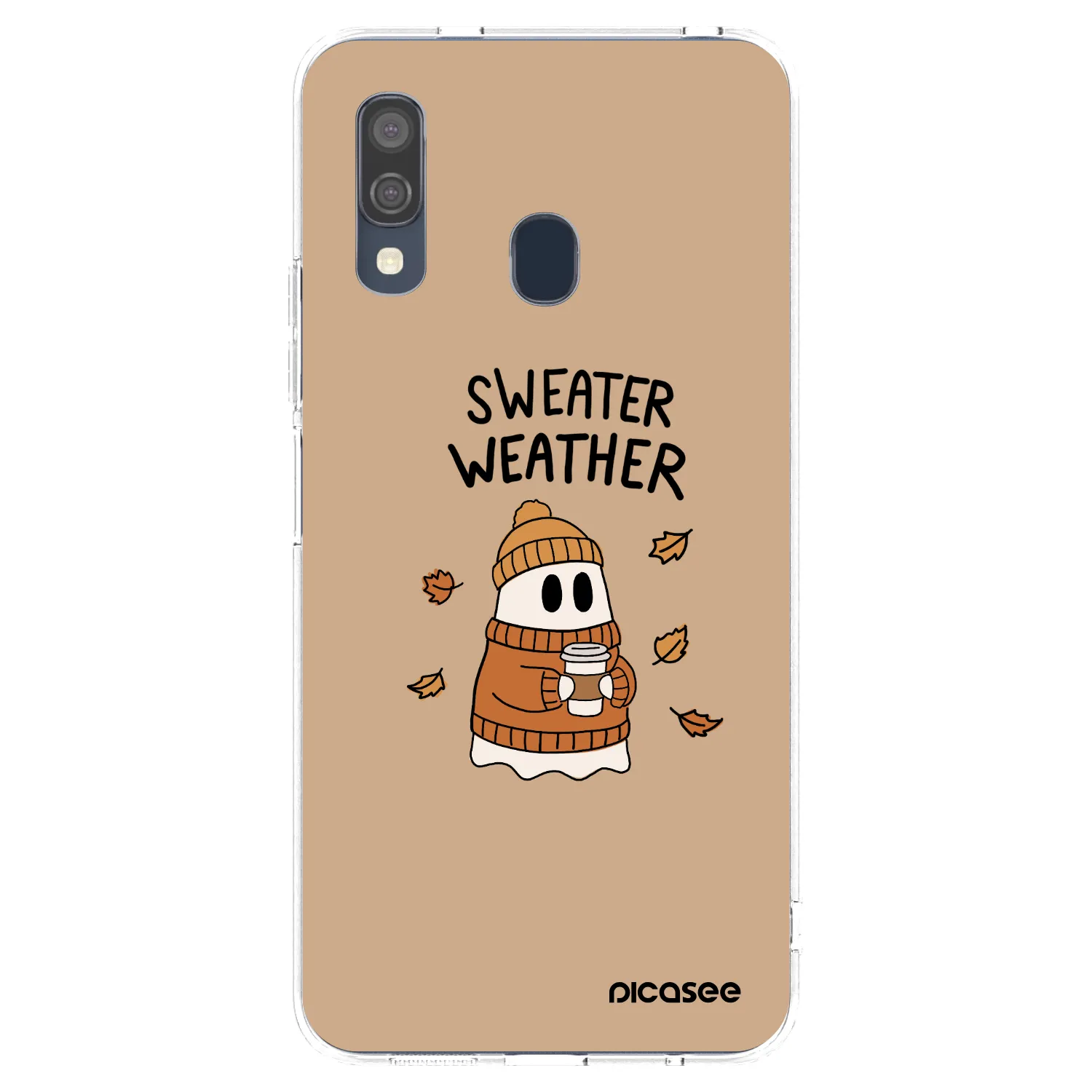 Picasee silikonowe przeźroczyste etui na Samsung Galaxy A40 A405F - Sweater ghost