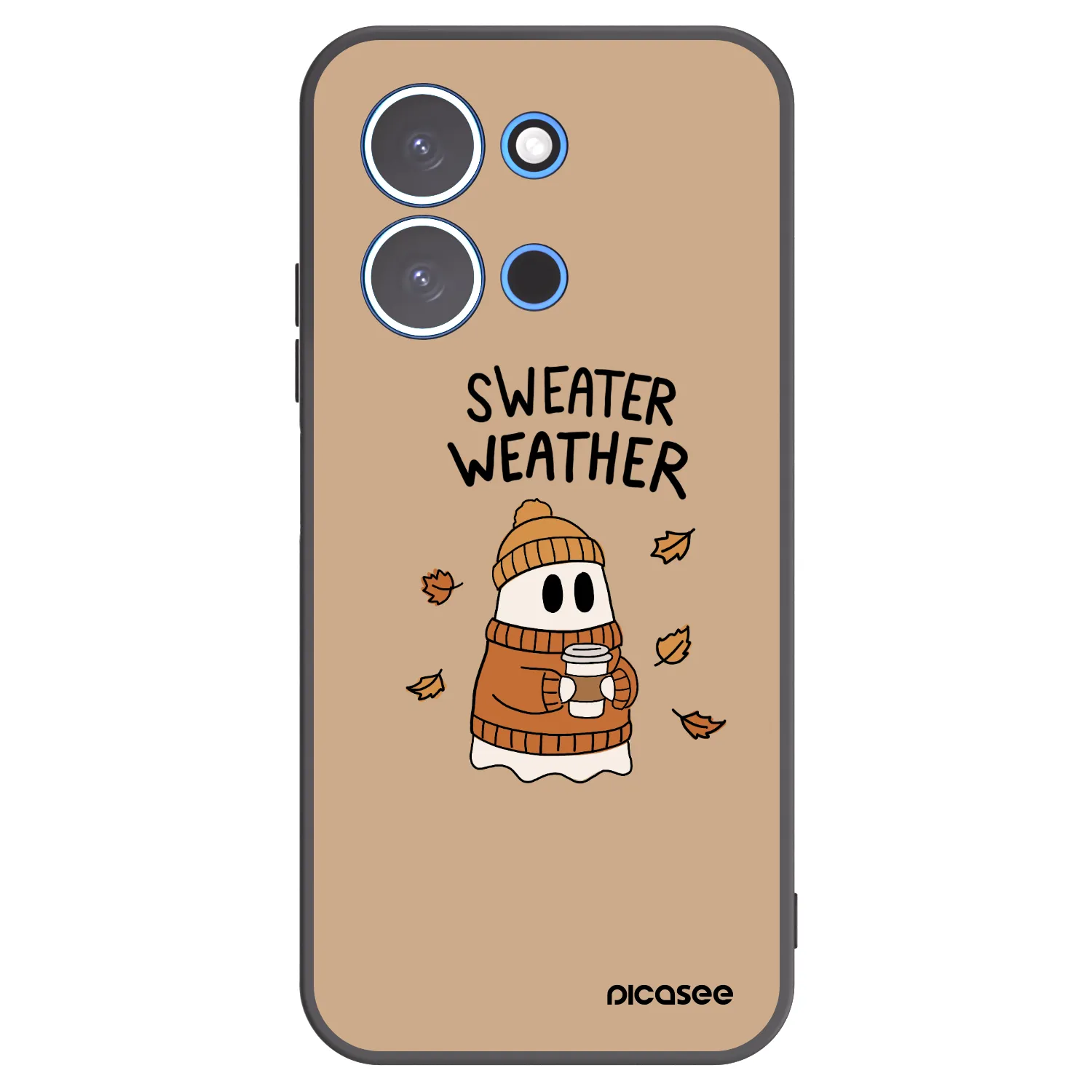 Picasee silikonowe czarne etui na Xiaomi Redmi 15C 4G - Sweater ghost