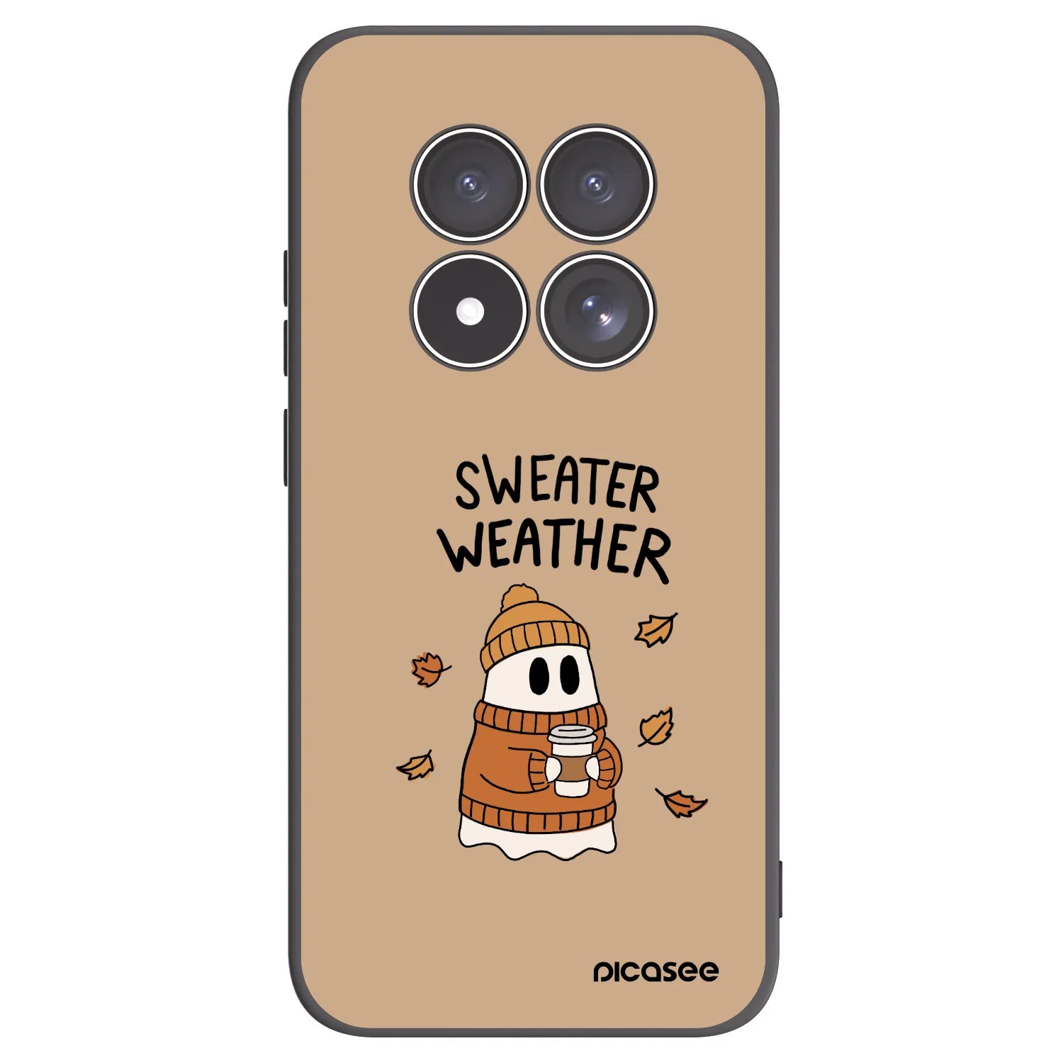 Picasee silikonowe czarne etui na Xiaomi Redmi Note 15 Pro 4G - Sweater ghost