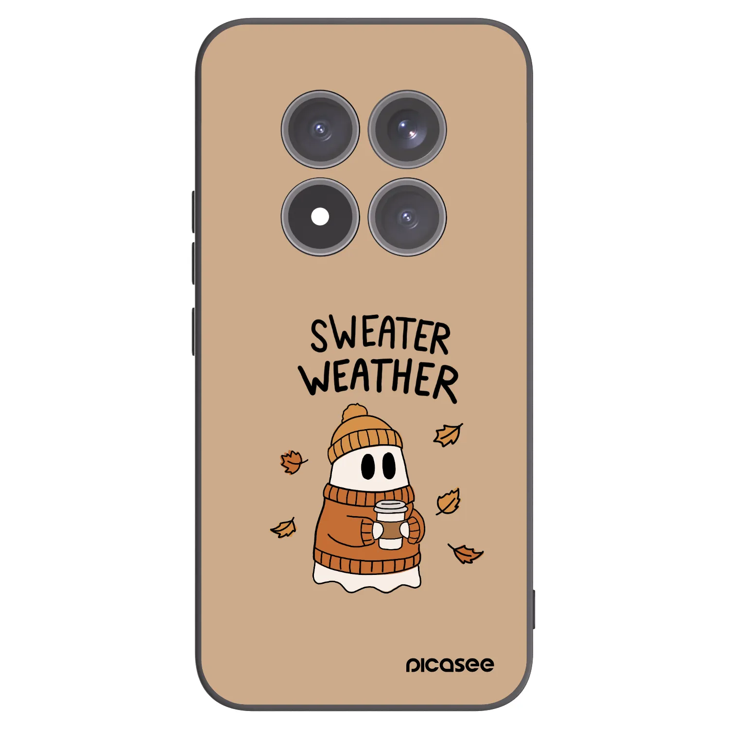 Picasee silikonowe czarne etui na Xiaomi Redmi Note 15 Pro+ - Sweater ghost
