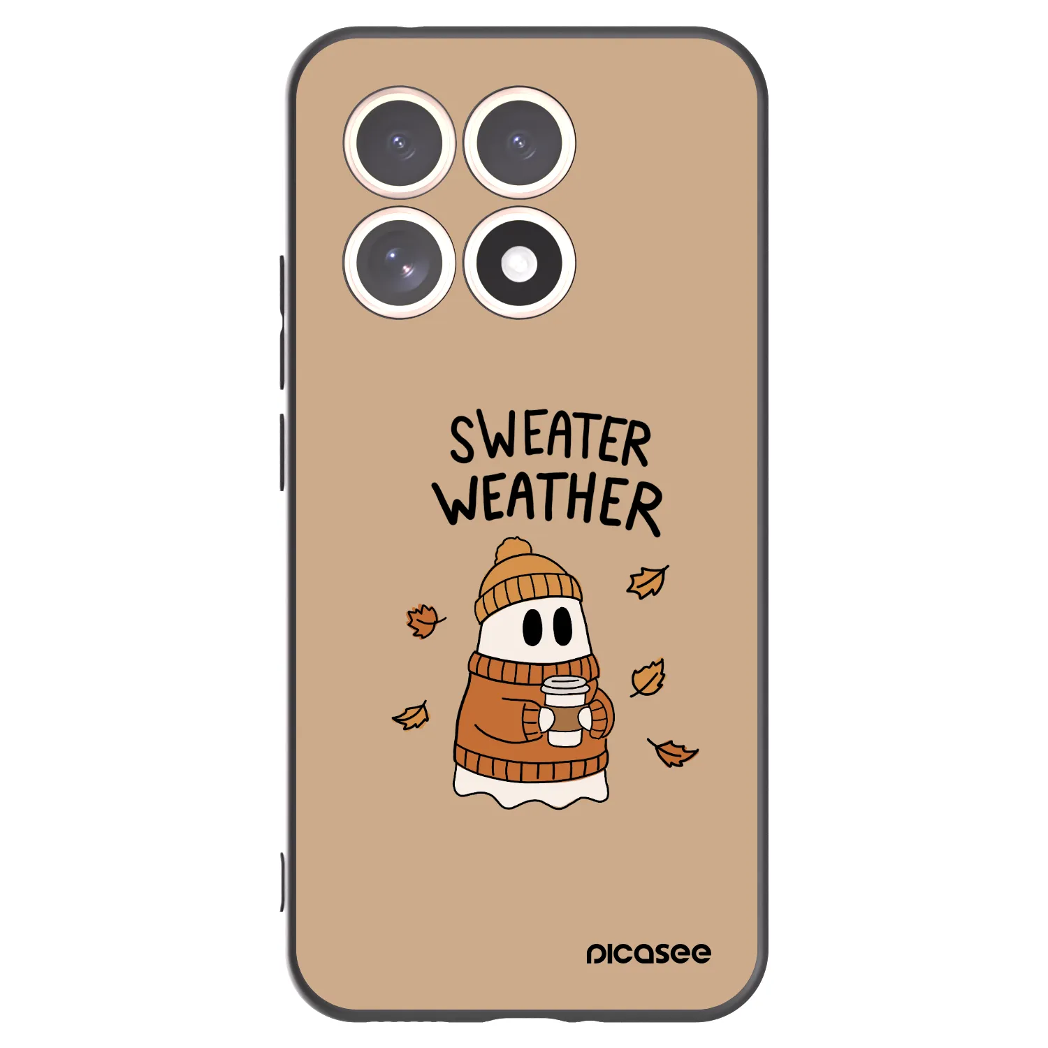 Picasee silikonowe czarne etui na Xiaomi 15T - Sweater ghost