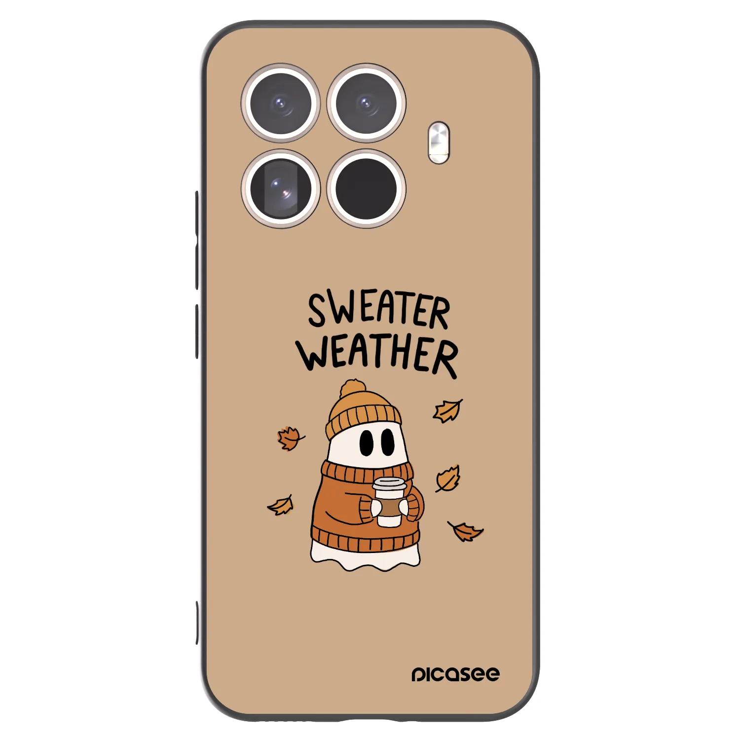 Picasee silikonowe czarne etui na Xiaomi 15T Pro - Sweater ghost
