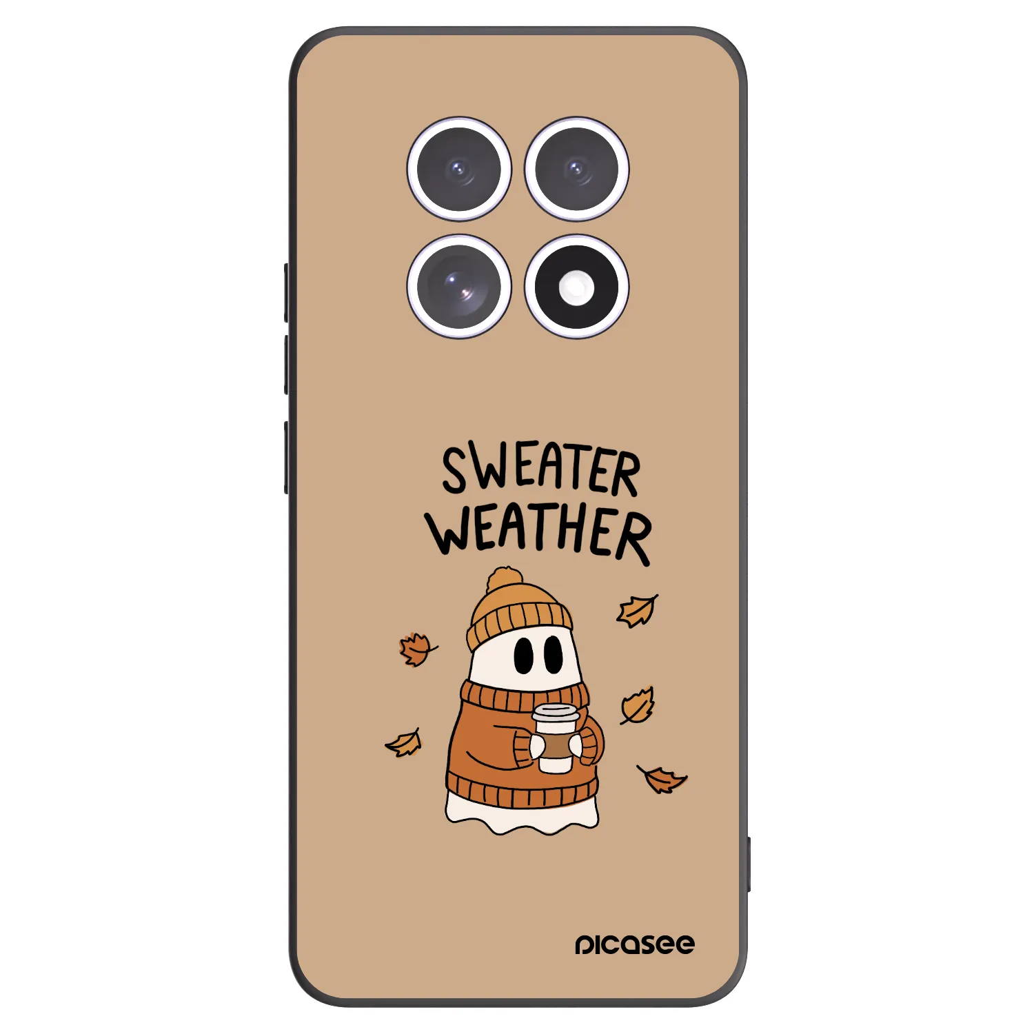 Picasee silikonowe czarne etui na Xiaomi Redmi Note 15 4G - Sweater ghost