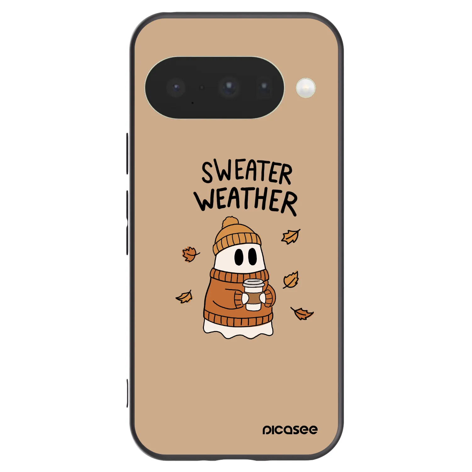 Picasee silikonowe czarne etui na Google Pixel 10 - Sweater ghost