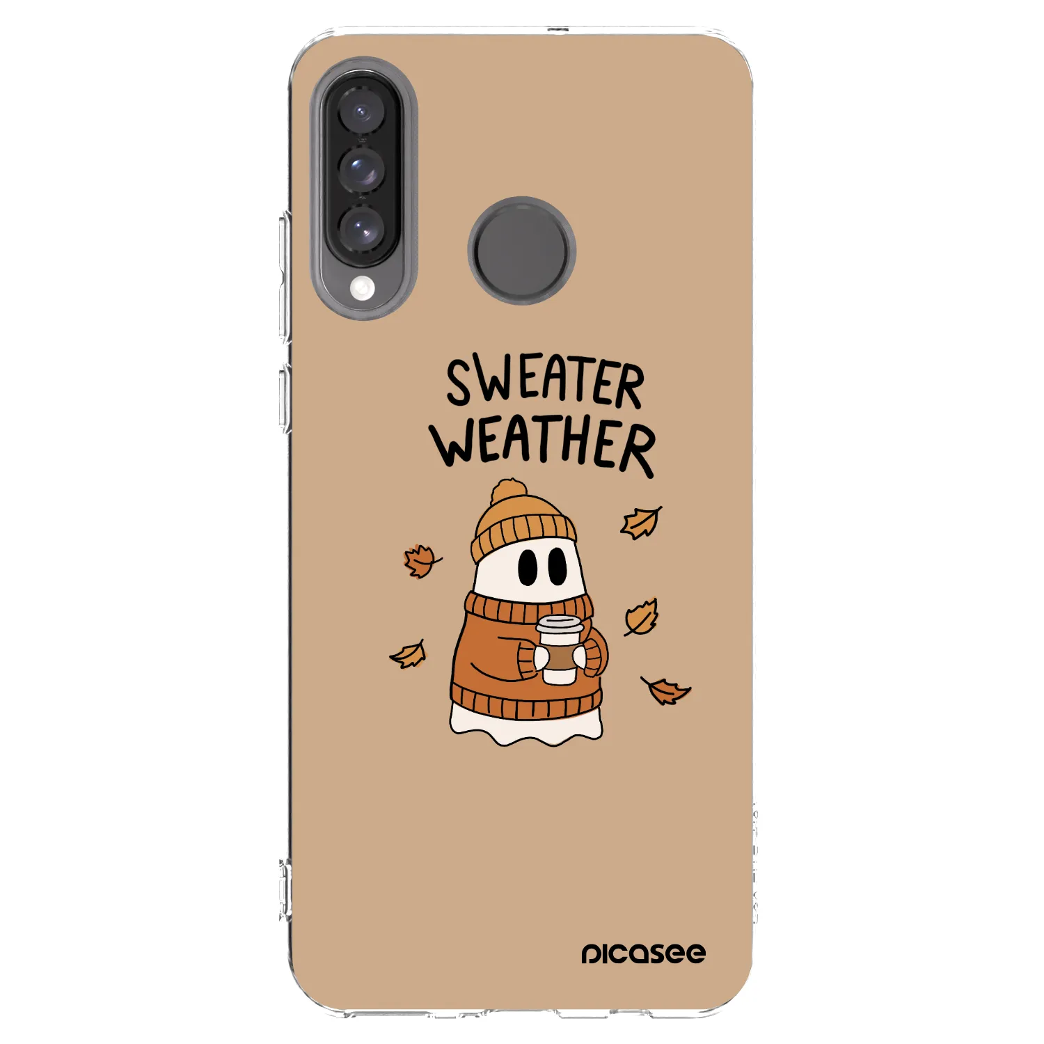 Picasee silikonowe przeźroczyste etui na Huawei P30 Lite - Sweater ghost