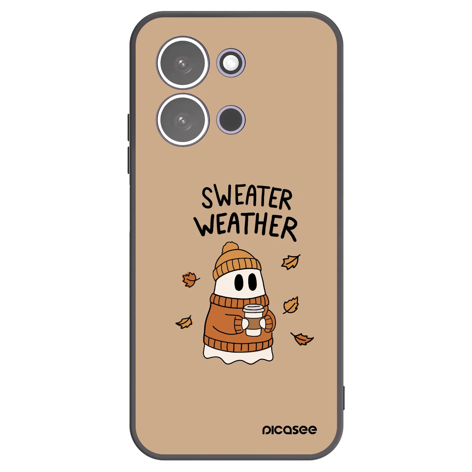 Picasee silikonowe czarne etui na Xiaomi Redmi 15C 5G - Sweater ghost