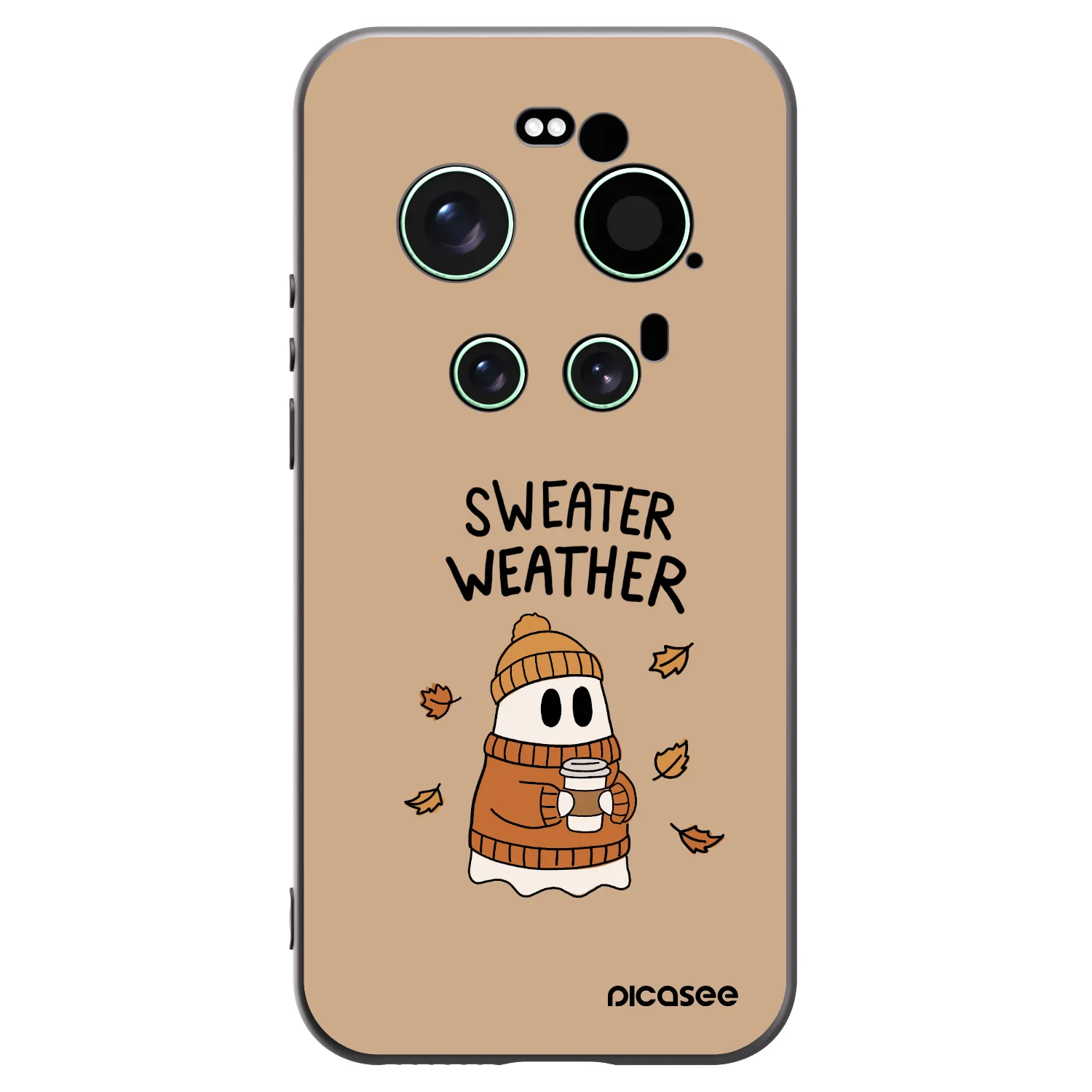 Picasee silikonowe czarne etui na Xiaomi 17 Ultra - Sweater ghost