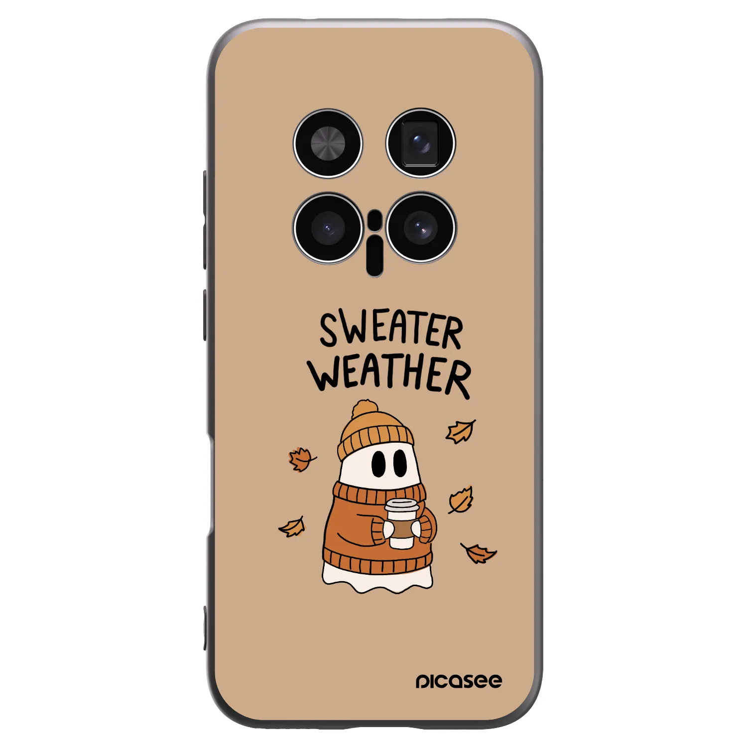 Picasee silikonowe czarne etui na Honor Magic8 Pro 5G - Sweater ghost