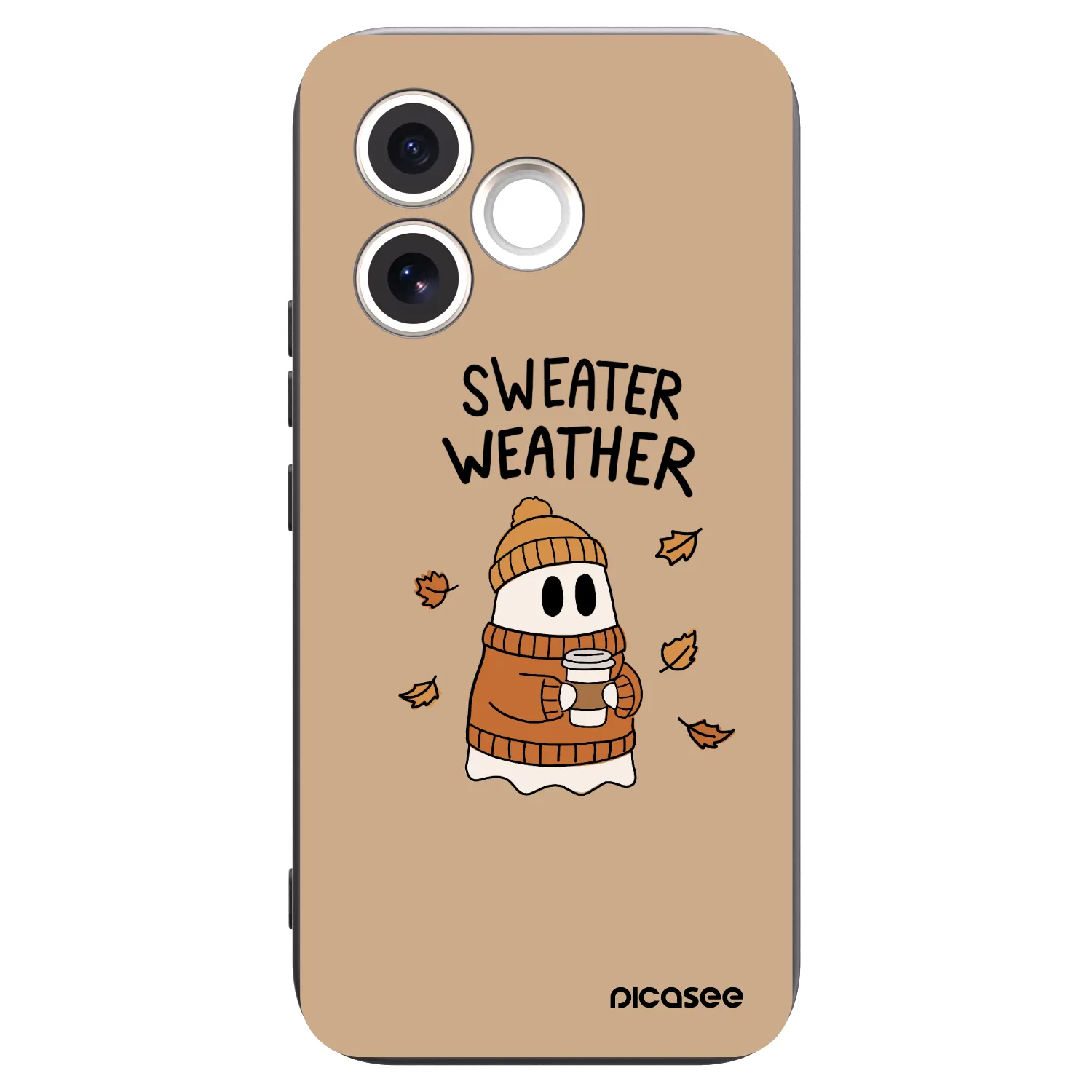 Picasee silikonowe czarne etui na Honor 600 Lite - Sweater ghost