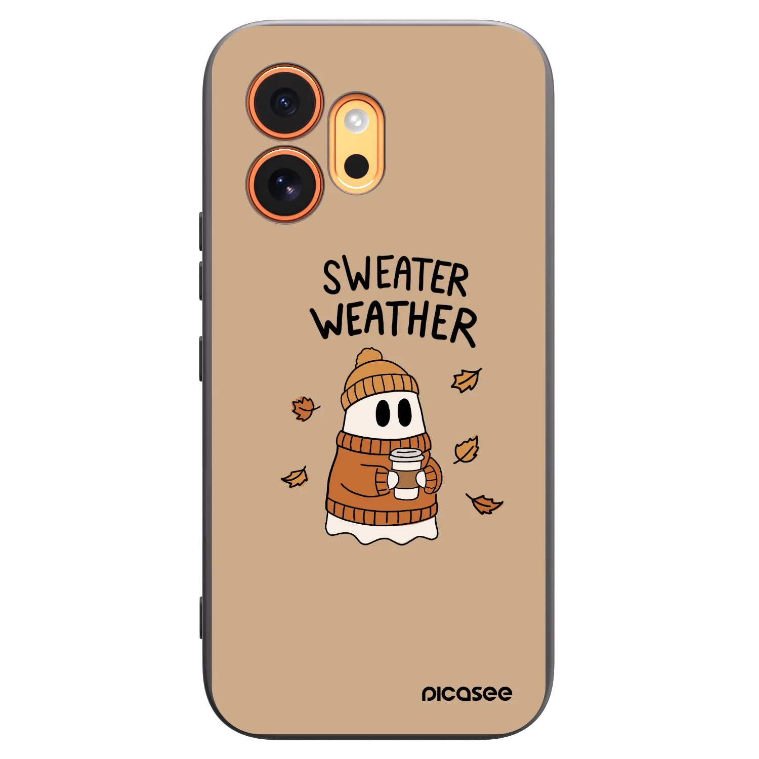 Picasee silikonowe czarne etui na Honor 600 - Sweater ghost