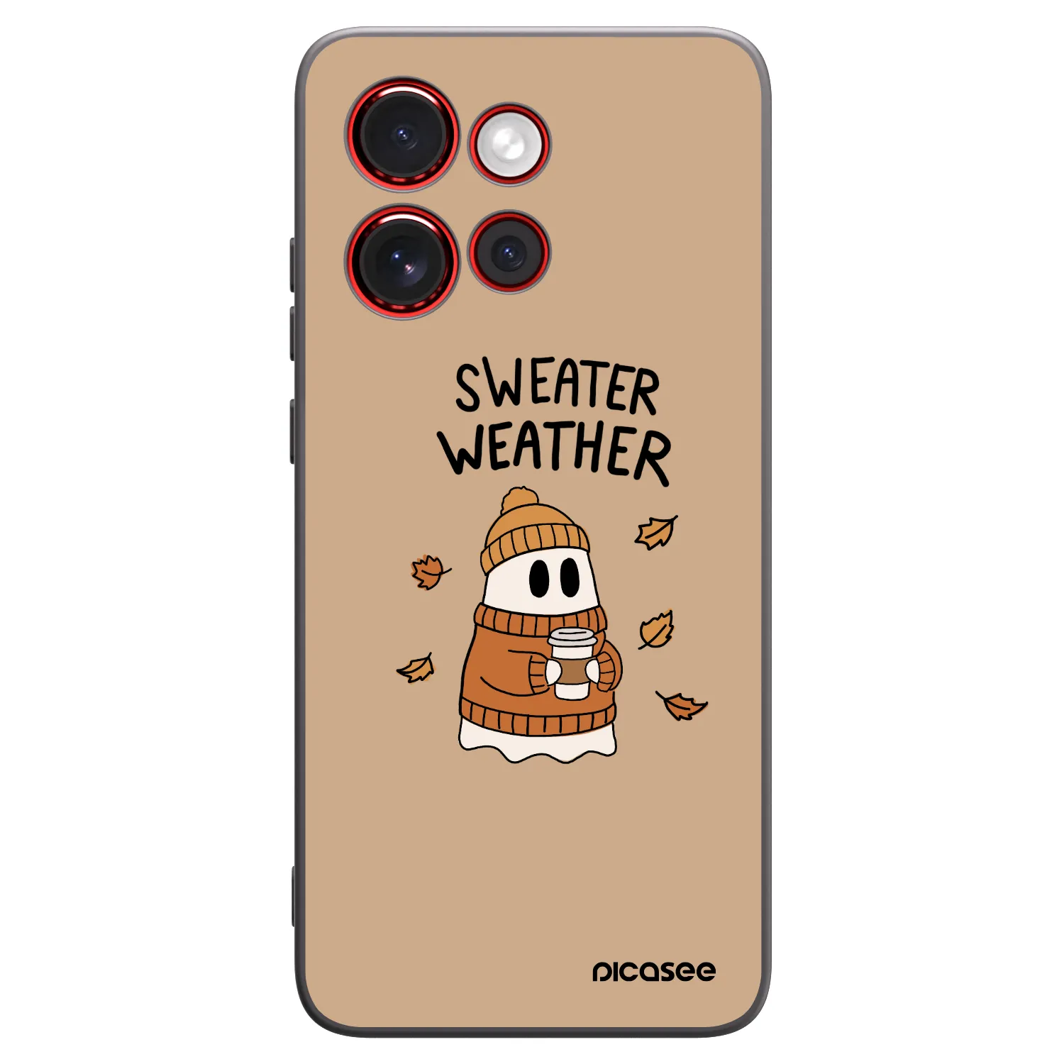 Picasee silikonowe czarne etui na Motorola Edge 60 Neo 5G - Sweater ghost