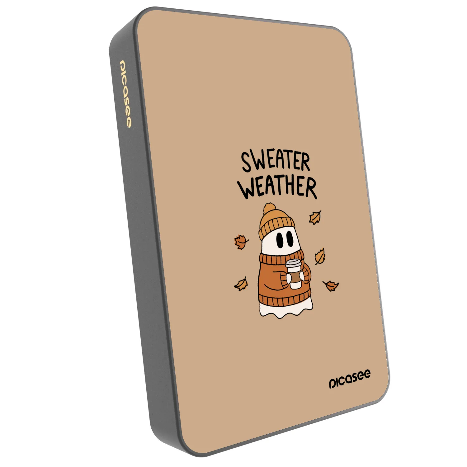 Picasee Powerbank z MagSafe 10 000 mAh Szary - Sweater ghost