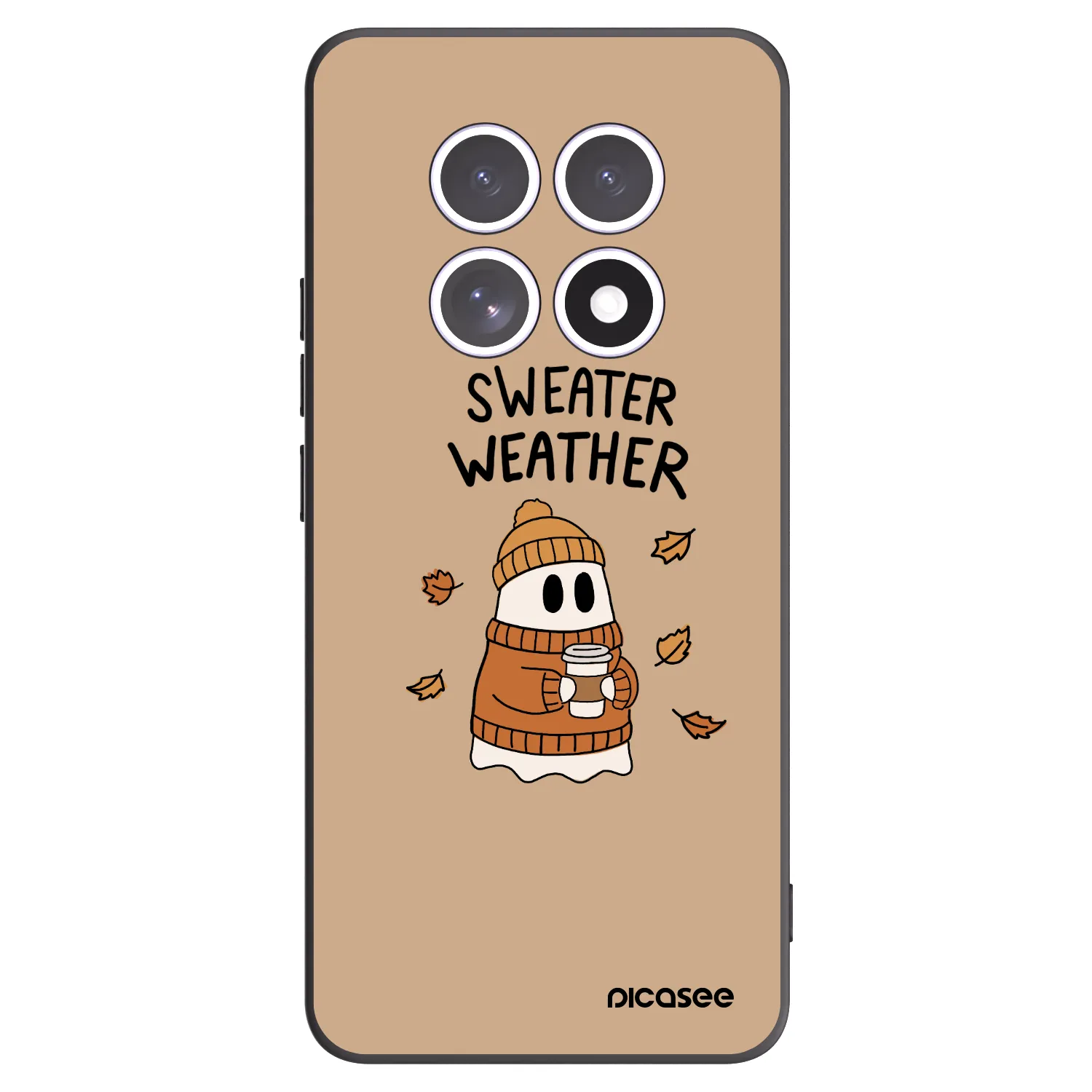 Picasee silikonowe czarne etui na Xiaomi Redmi Note 15 5G - Sweater ghost