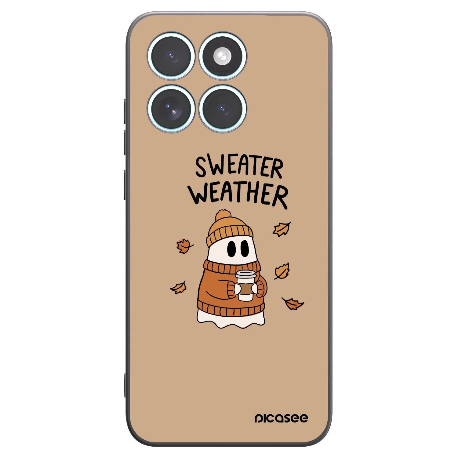Picasee silikonowe czarne etui na Motorola Edge 70 Fusion - Sweater ghost