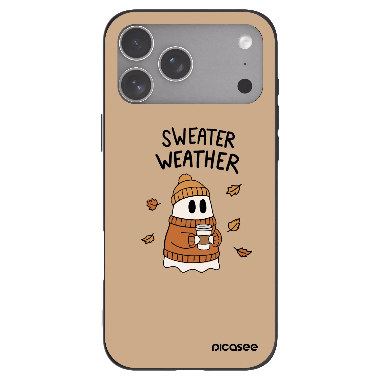 Picasee silikonowe czarne etui na Apple iPhone 18 Pro Max - Sweater ghost