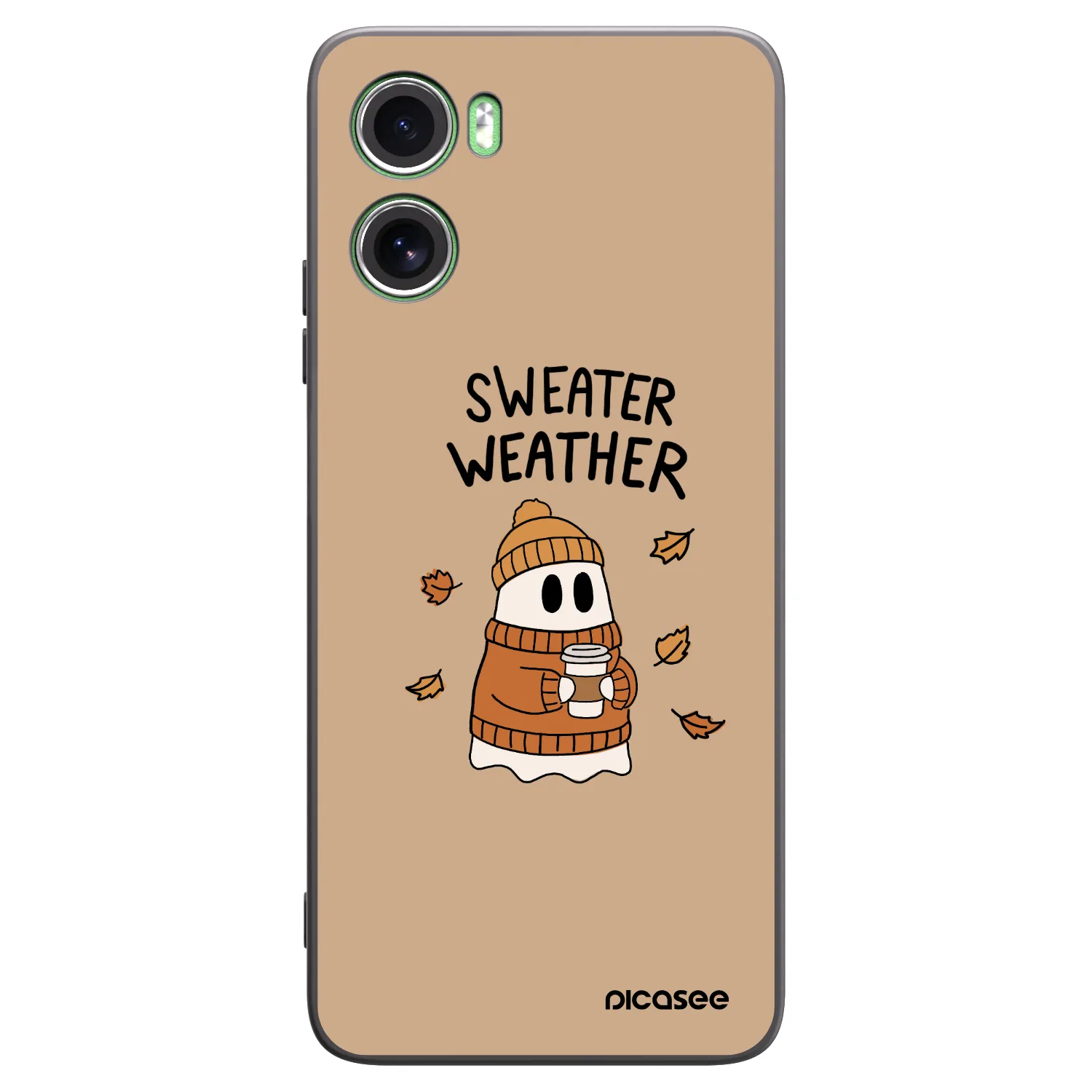 Picasee silikonowe czarne etui na Motorola Moto G06 - Sweater ghost